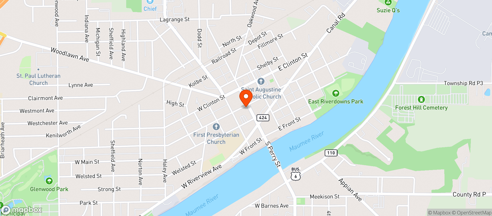 Map showing Brick N Brew Pub