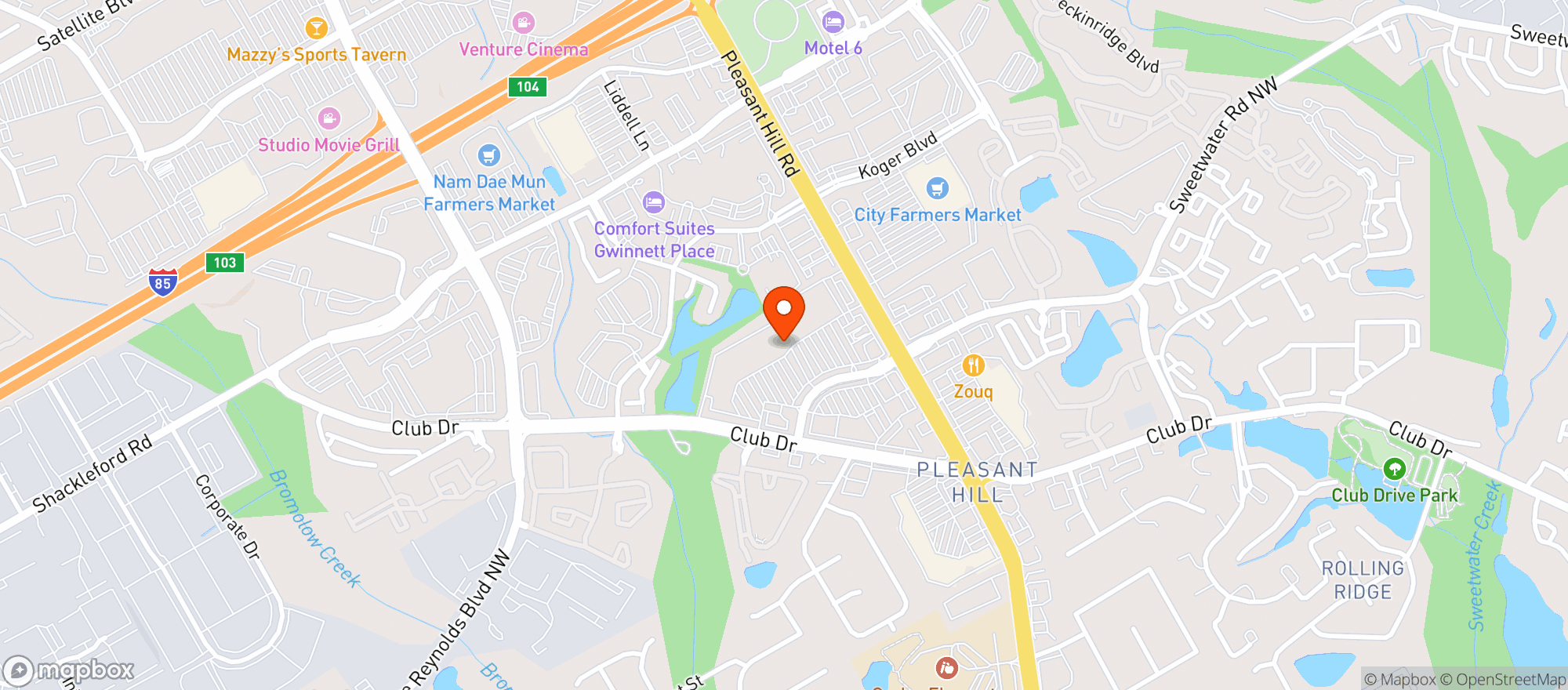 Map showing Publix