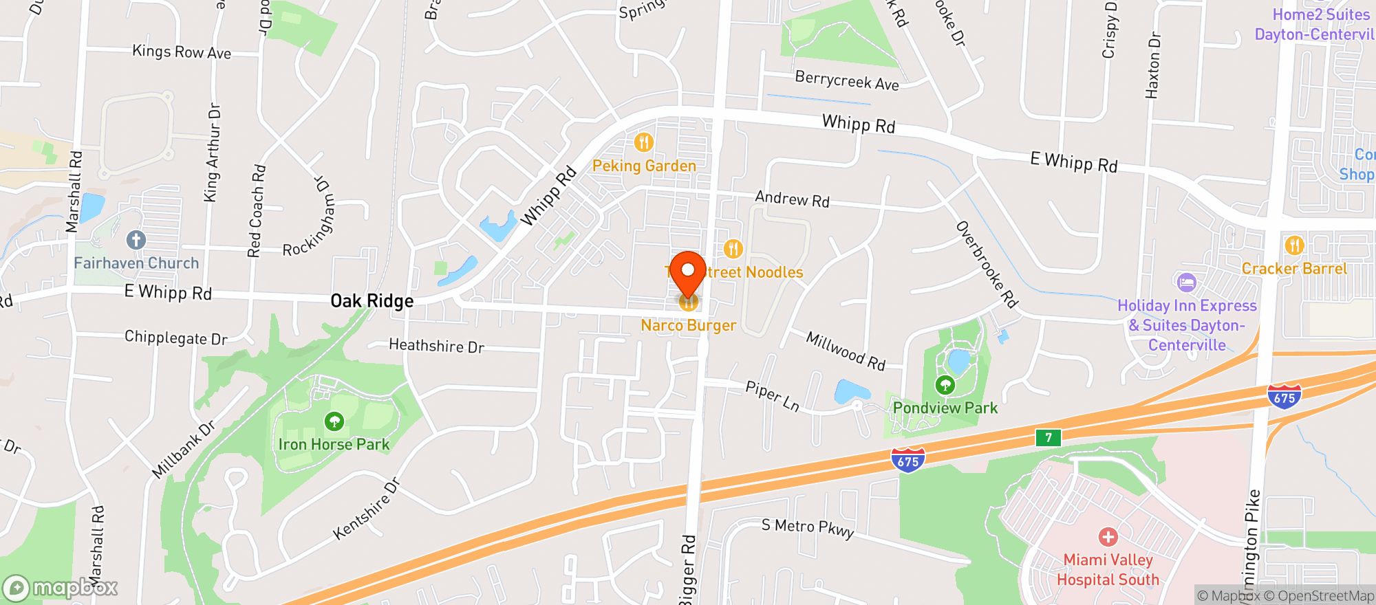 Map showing Beegees Minit Market