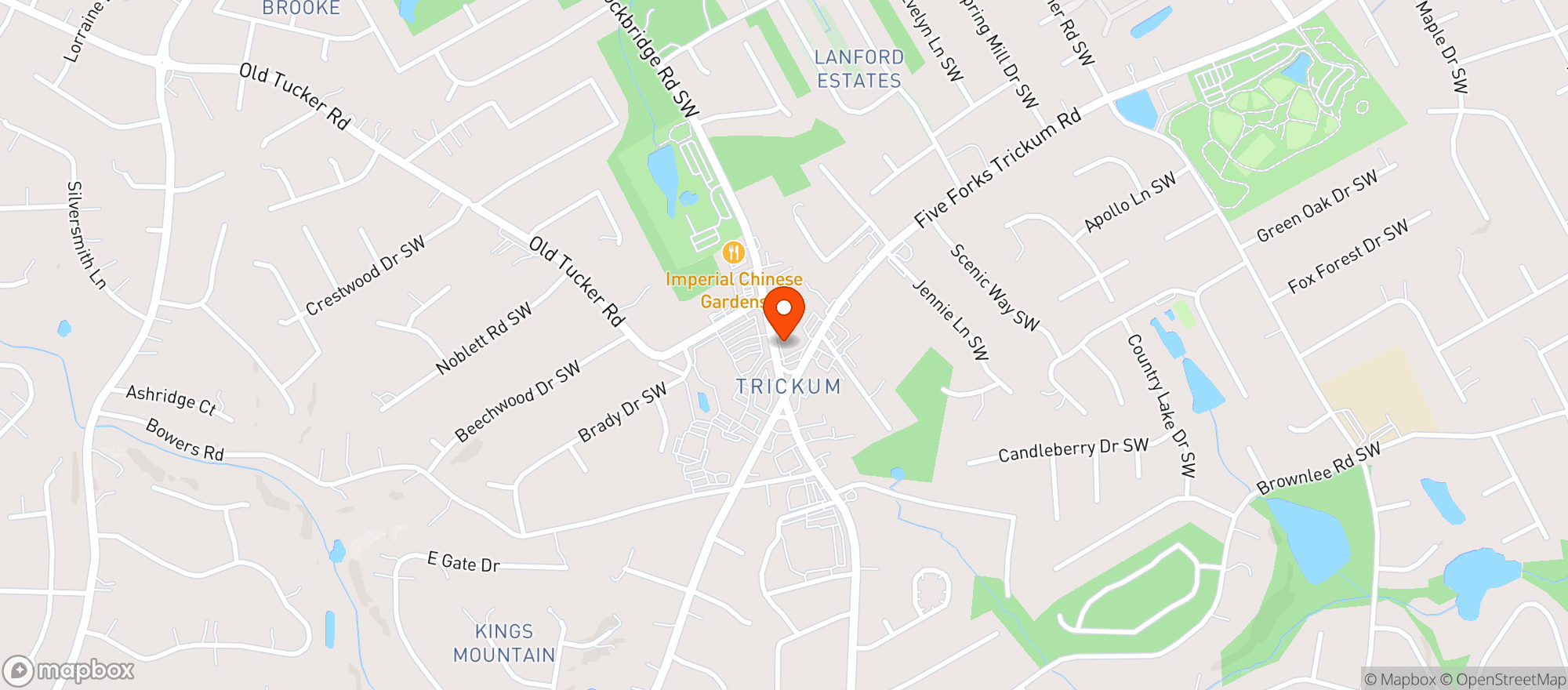 Map showing Will Henrys Tavern
