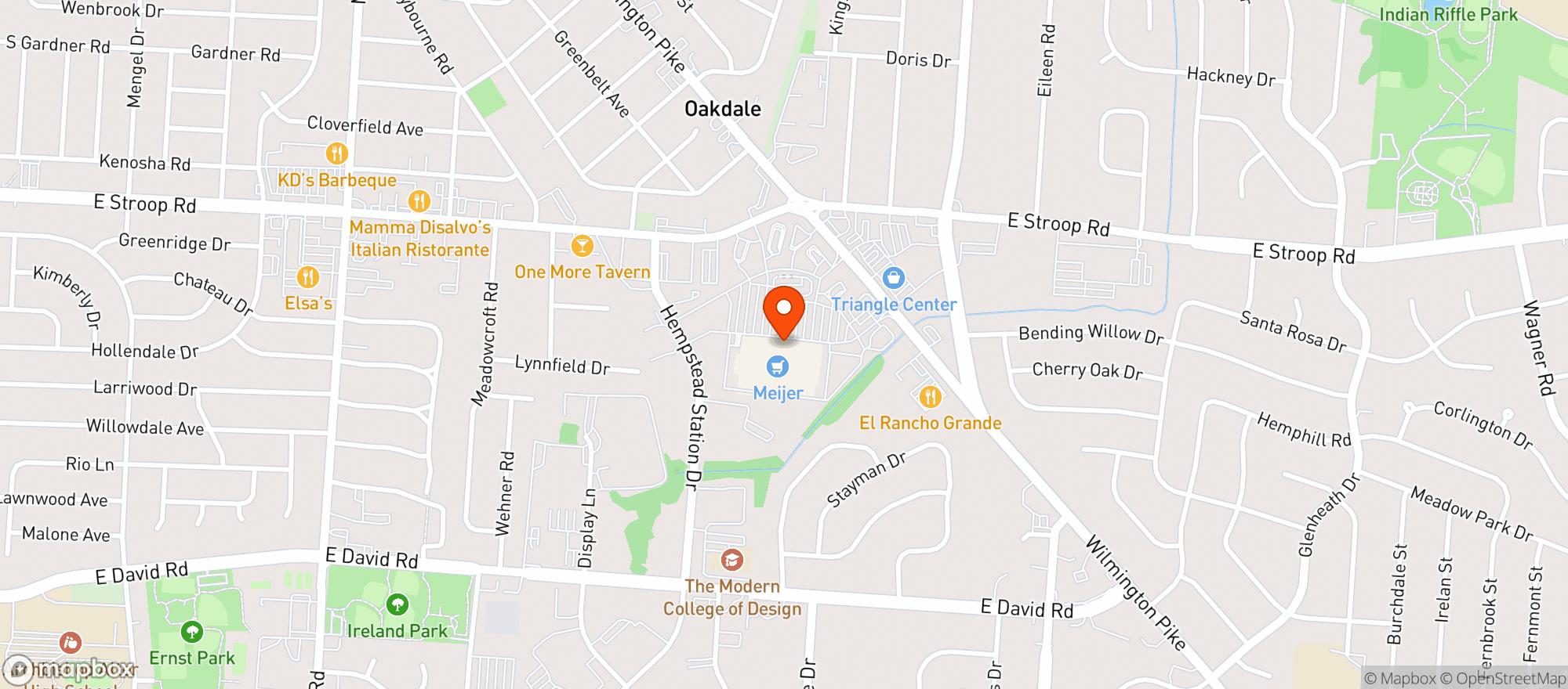 Map showing Meijer