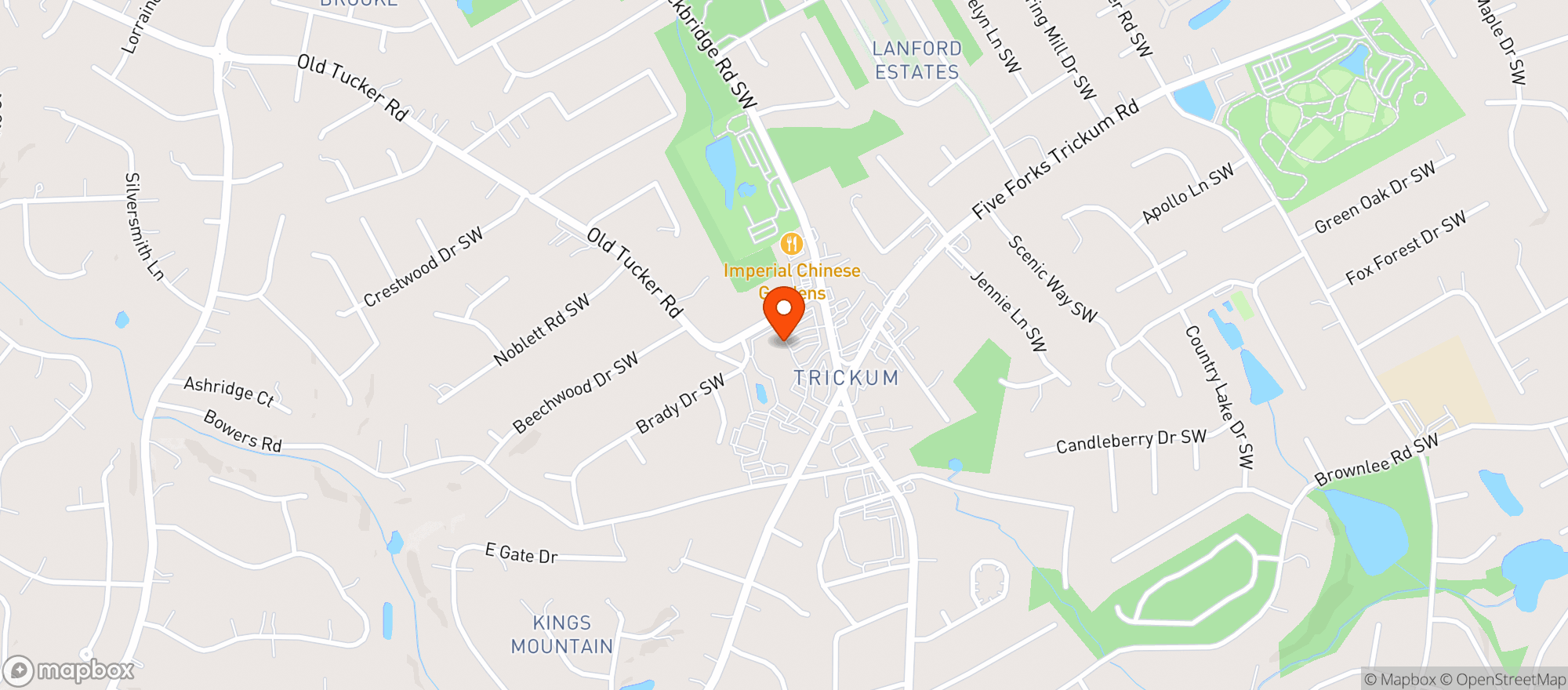 Map showing Kroger