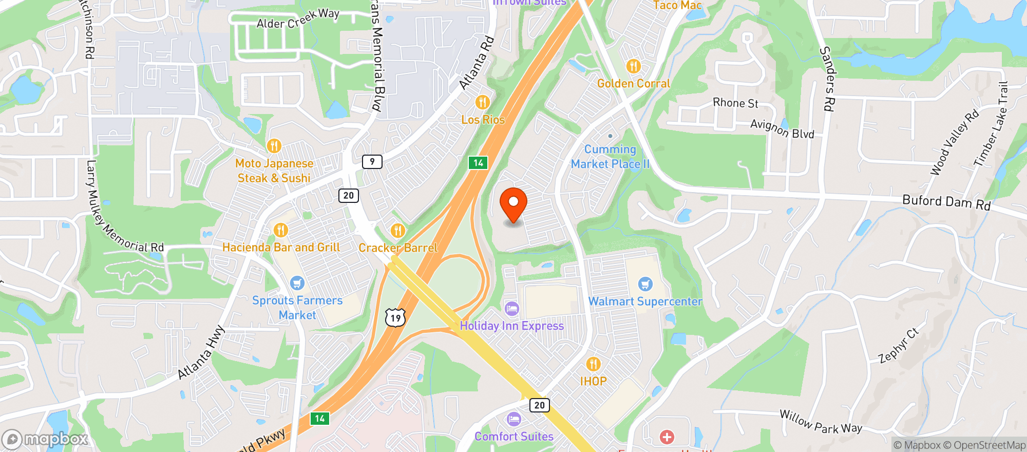 Map showing Target
