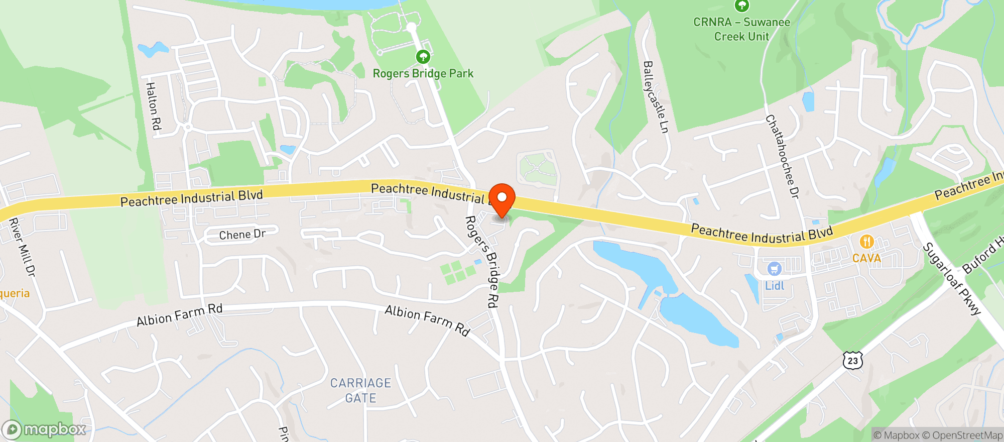 Map showing Quick Mart