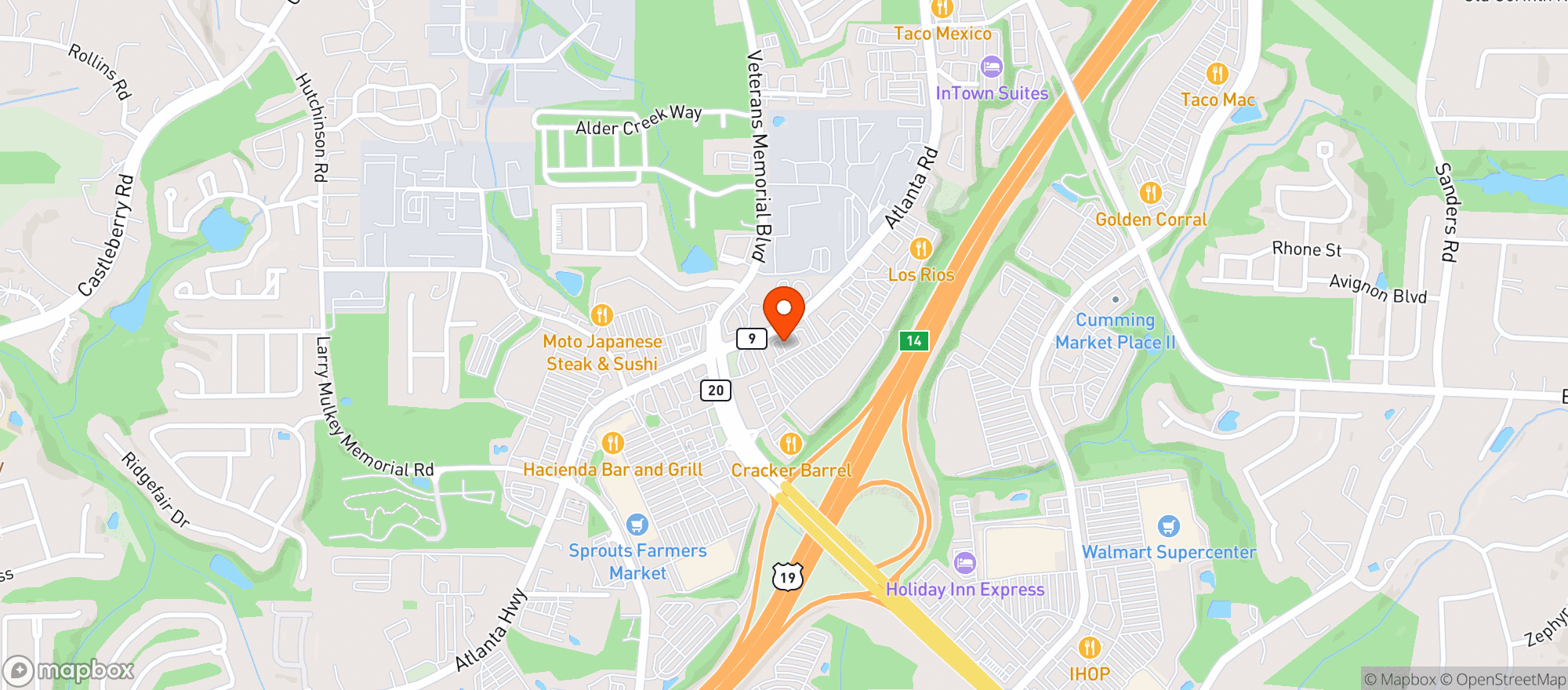 Map showing PUBLIX SUPER MARKET