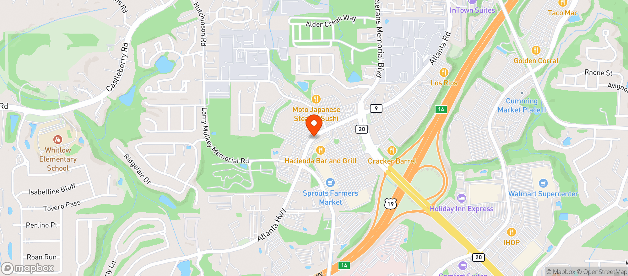 Map showing Georgia Liquor Barn
