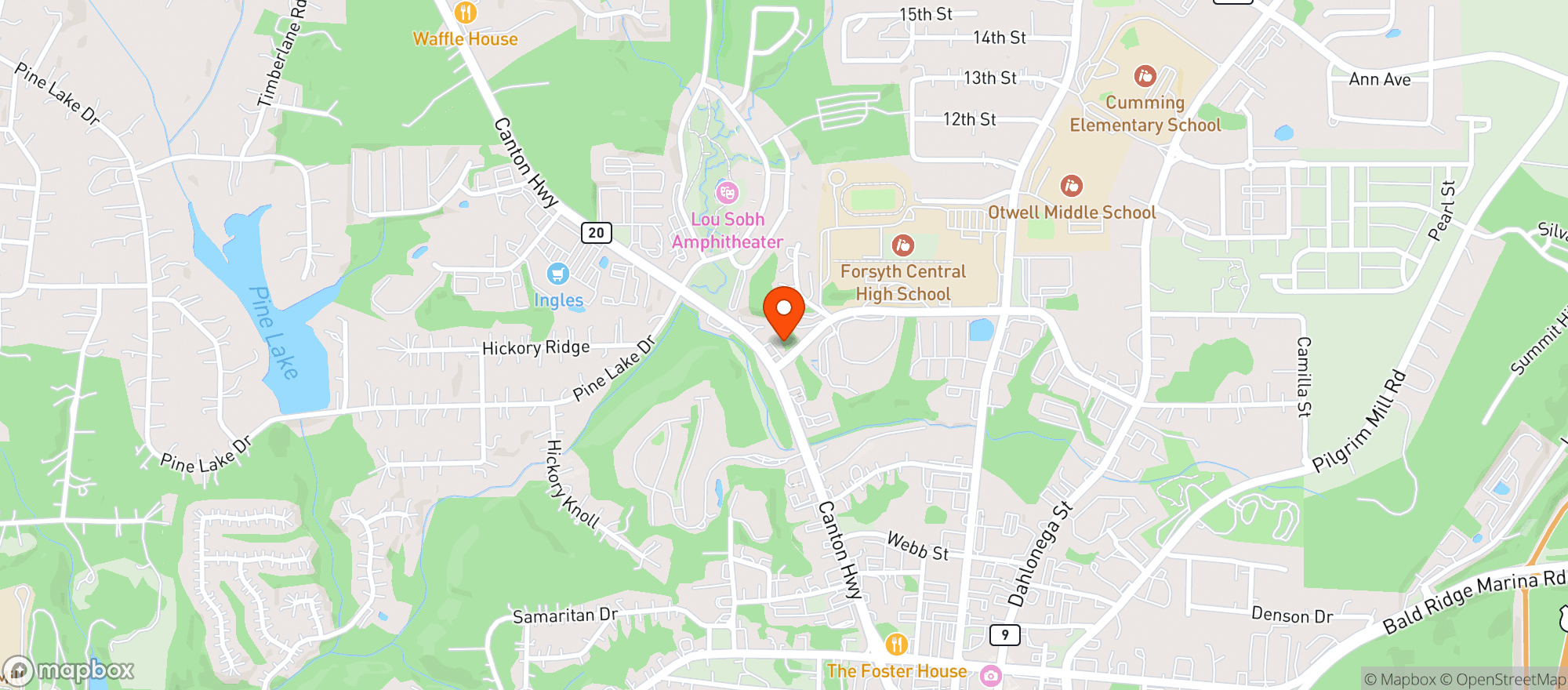 Map showing Shell Food Mart