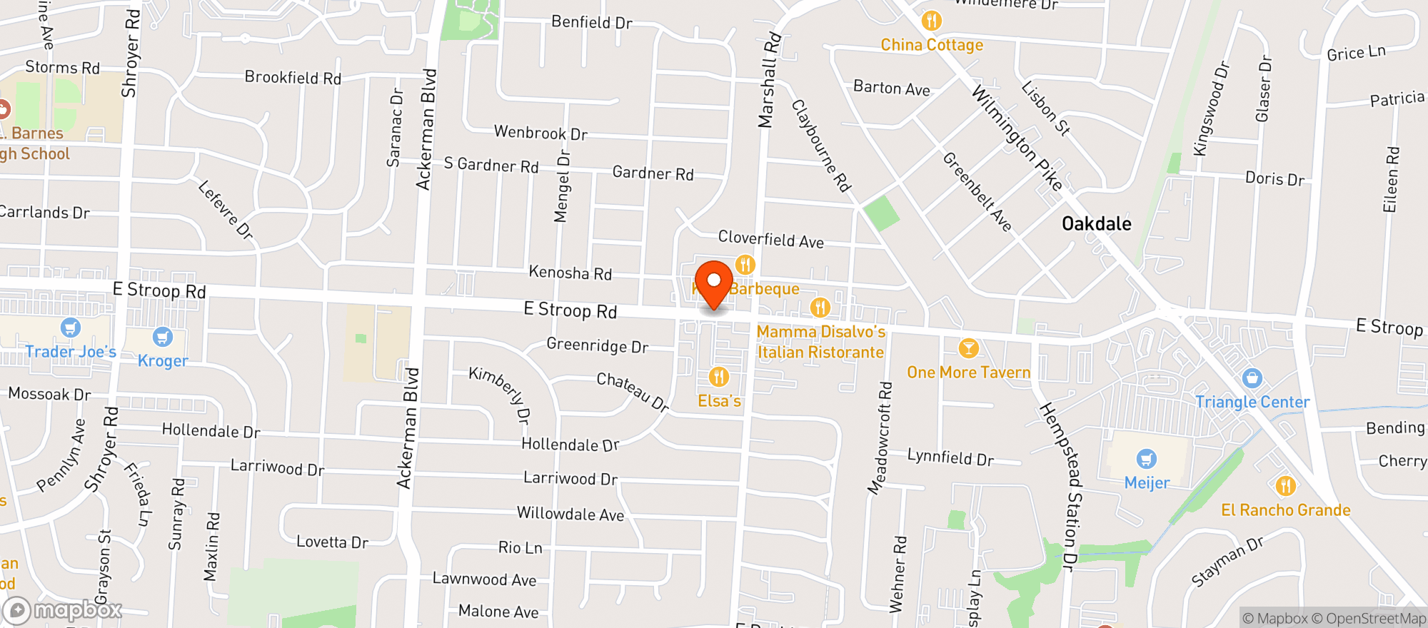 Map showing Katz Lounge