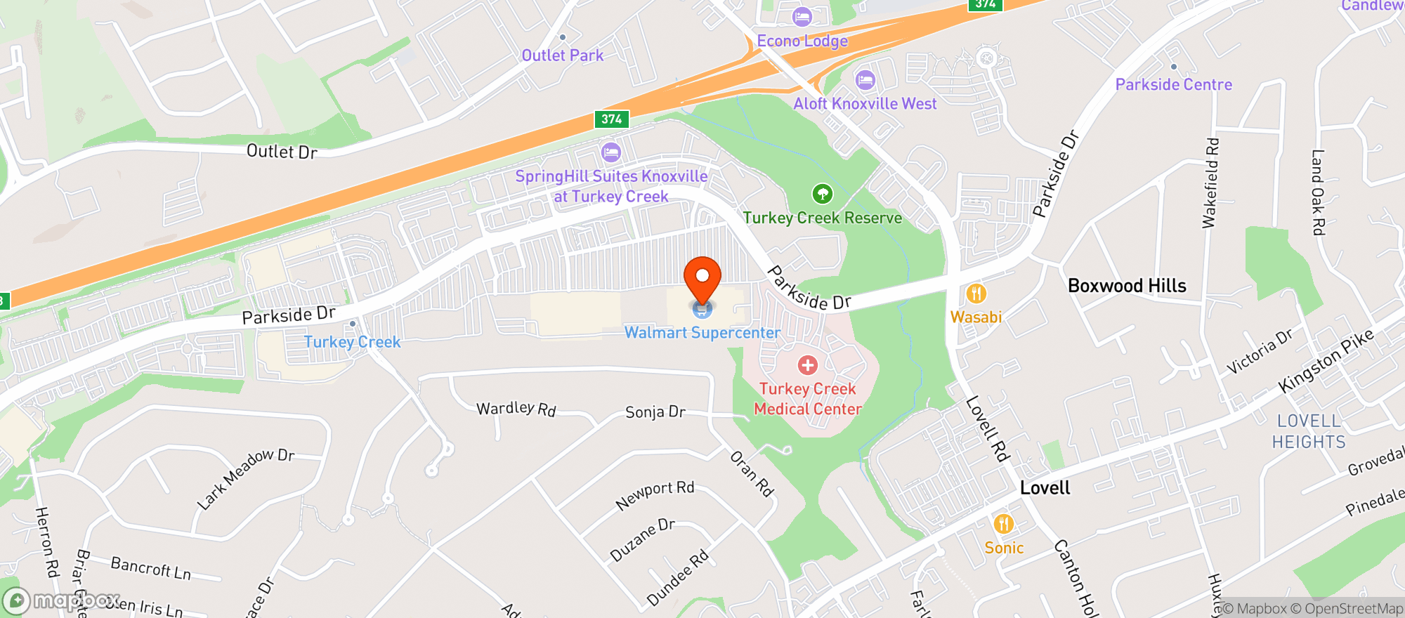 Map showing Walmart Supercenter