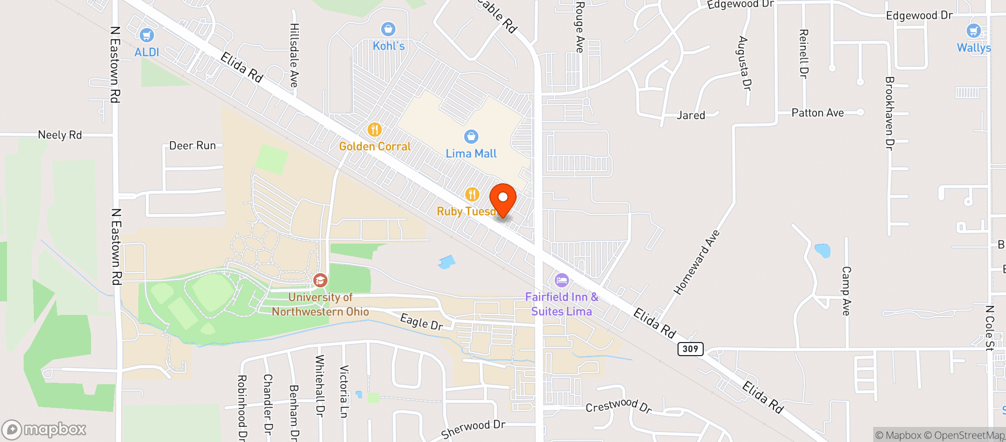 Map showing Gnc