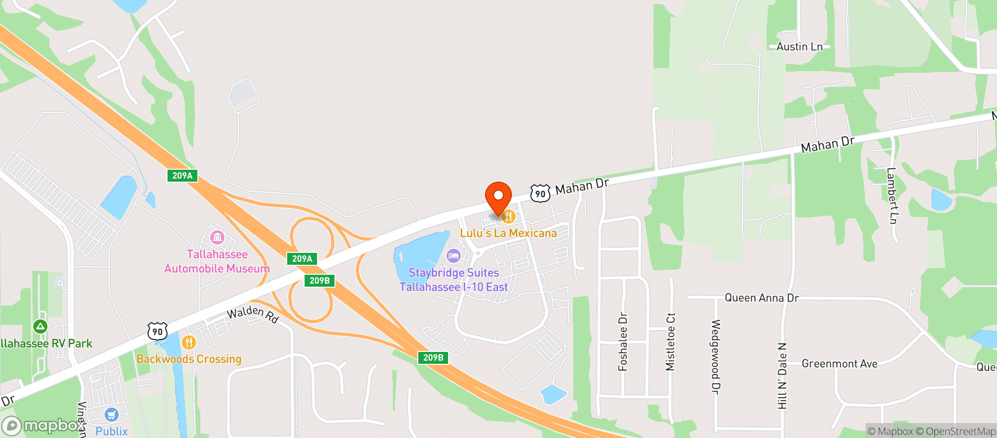 Map showing Sun Stop #590
