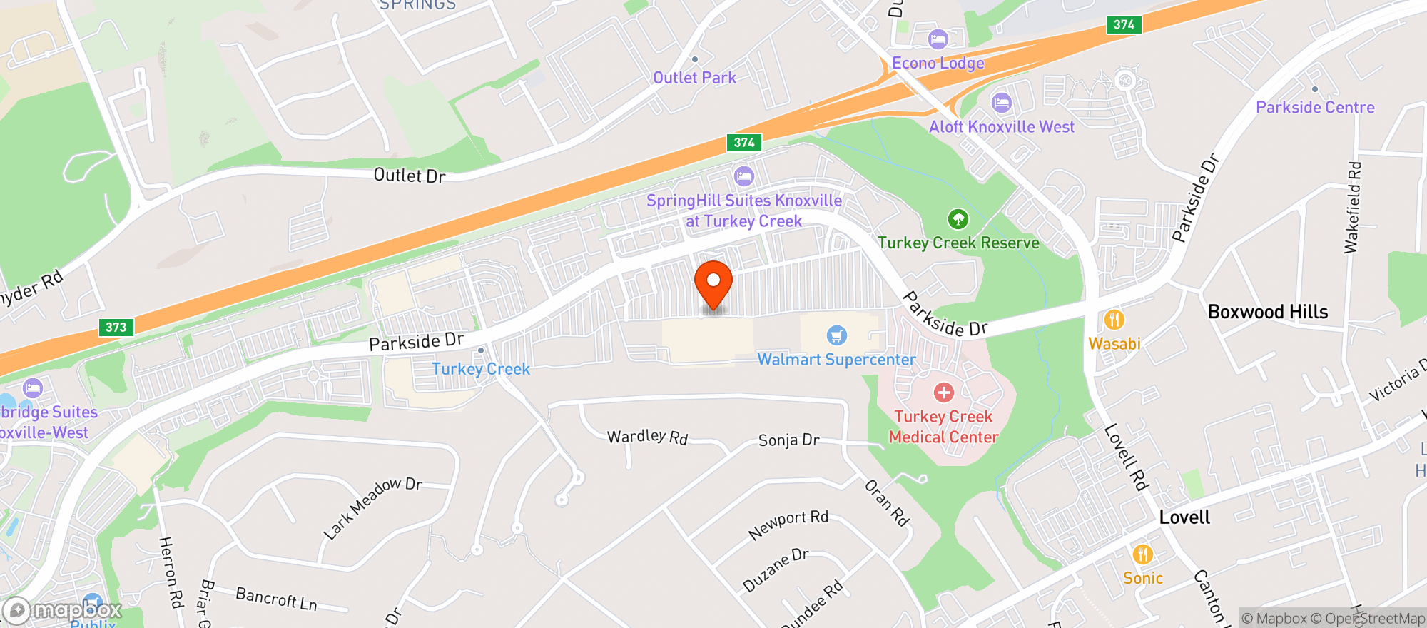 Map showing Target