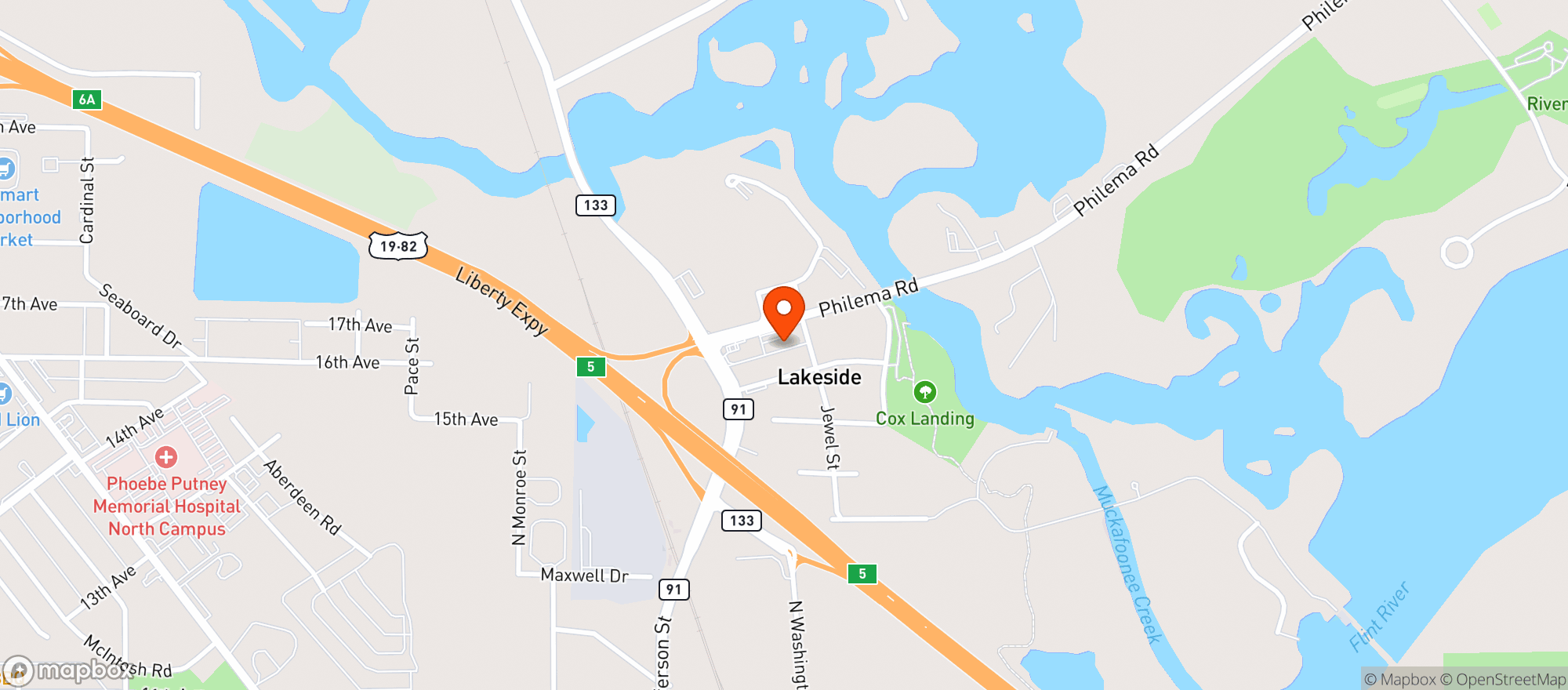 Map showing Good Life Vapor