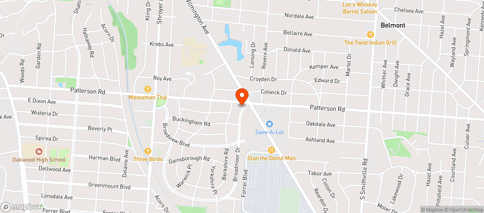 Map showing Patterson Pub