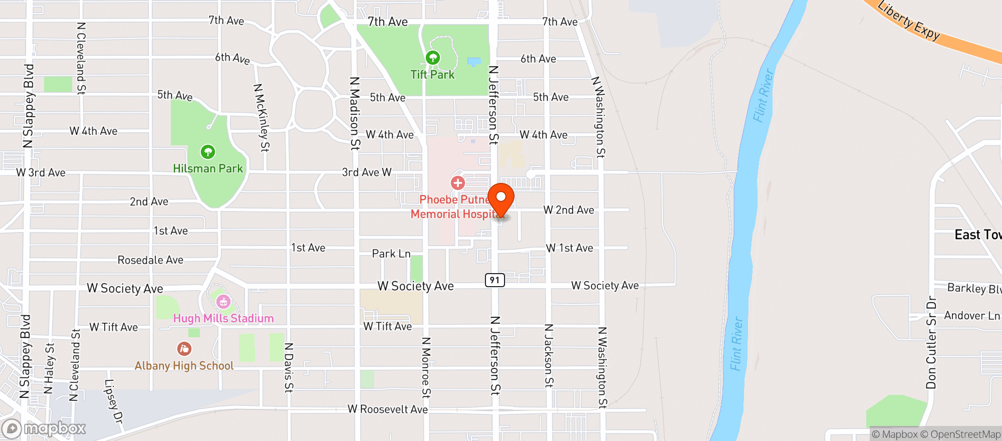 Map showing Quick Shop