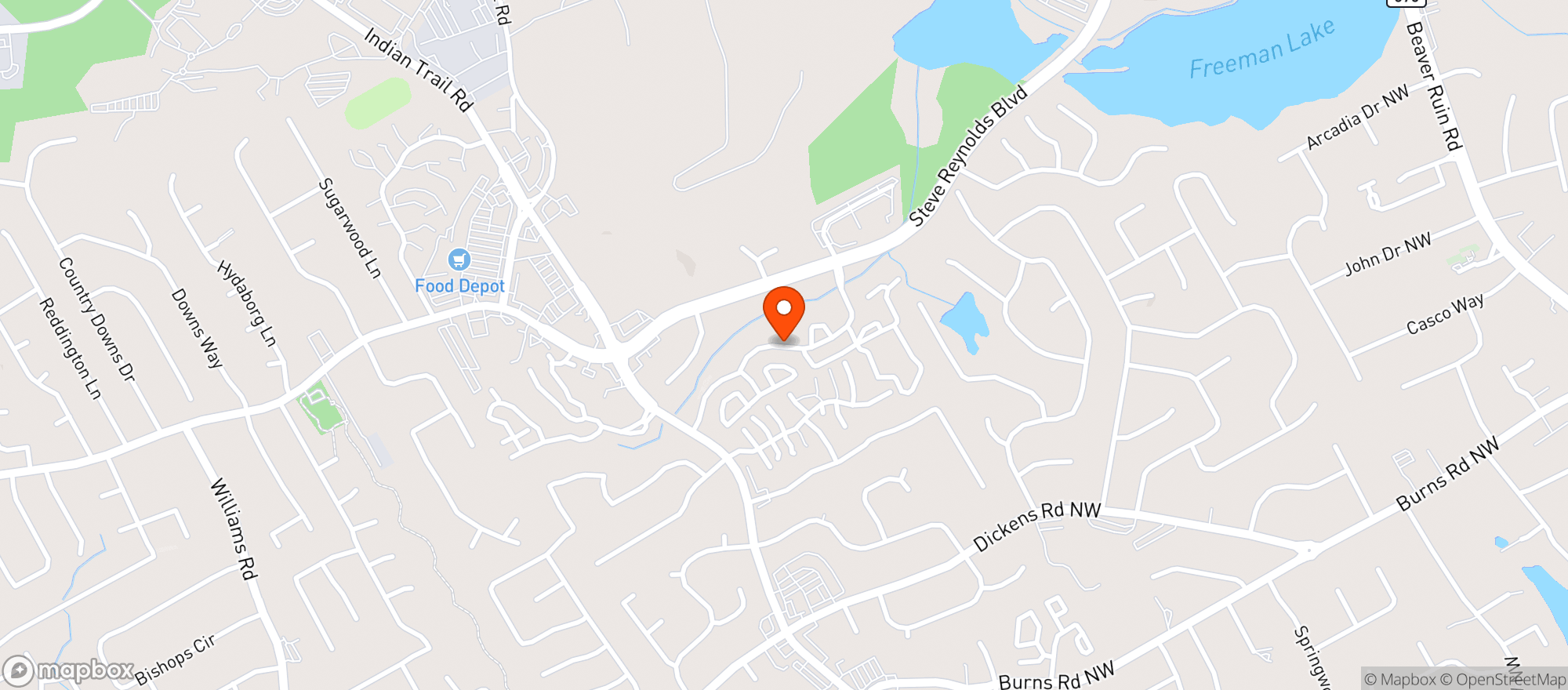 Map showing Neighbors Market - Lilburn