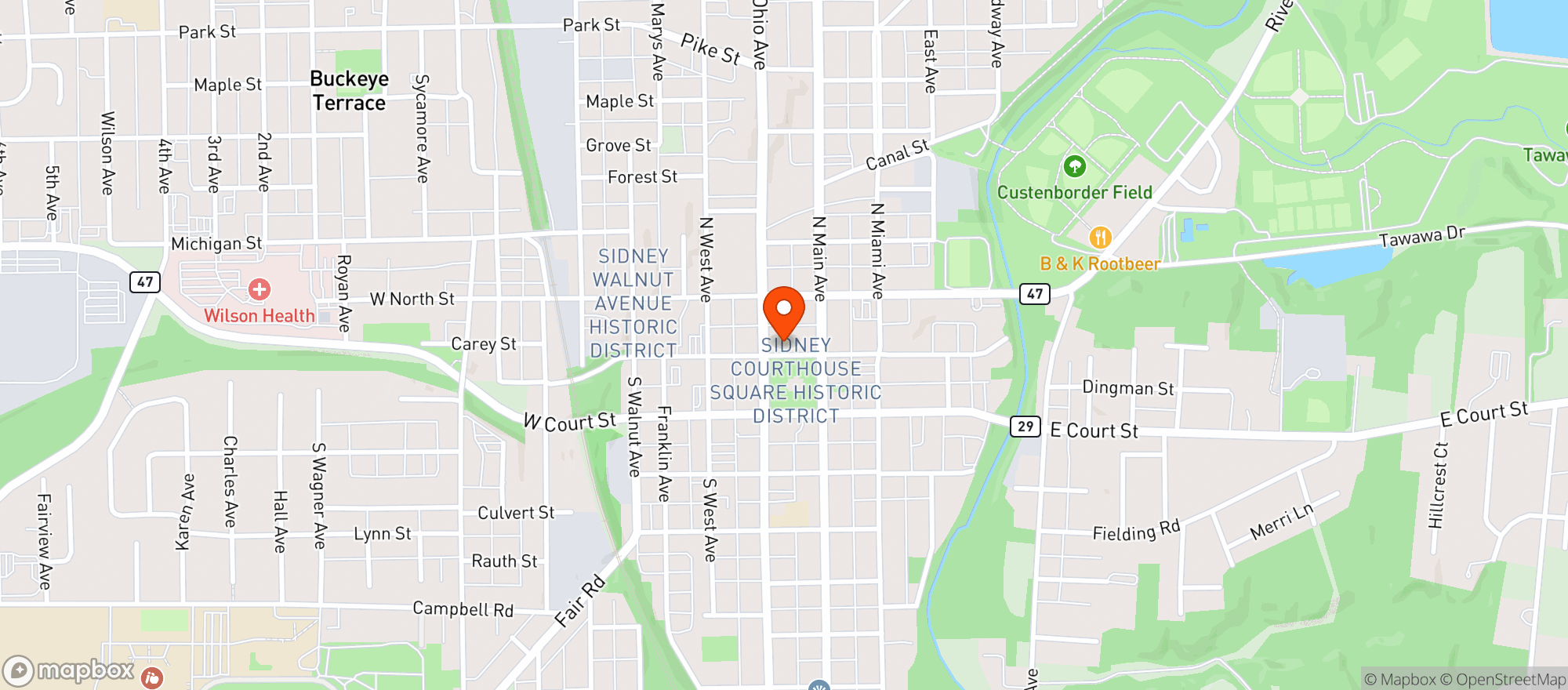 Map showing MURPHYS CRAFTBAR & KITCHEN