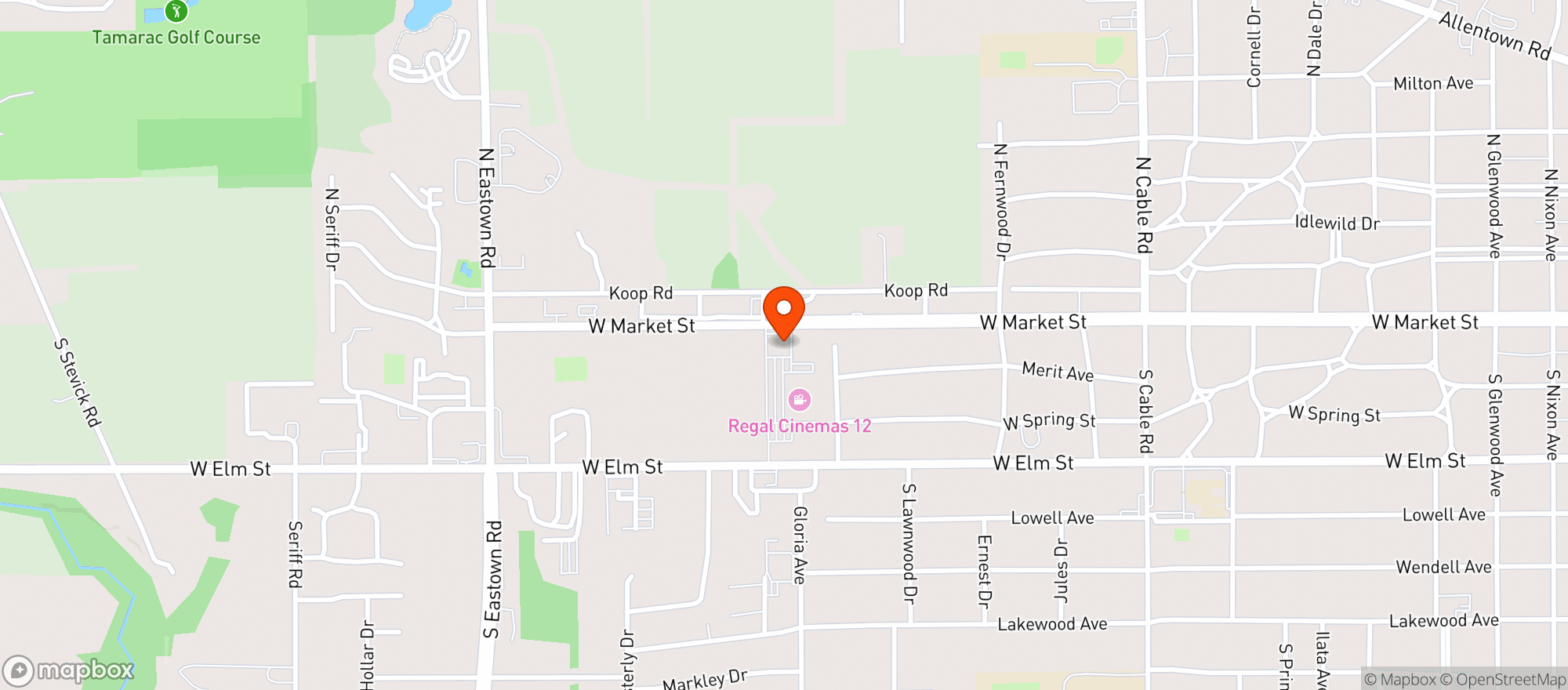 Map showing Beer Barrel Pizza & Grill