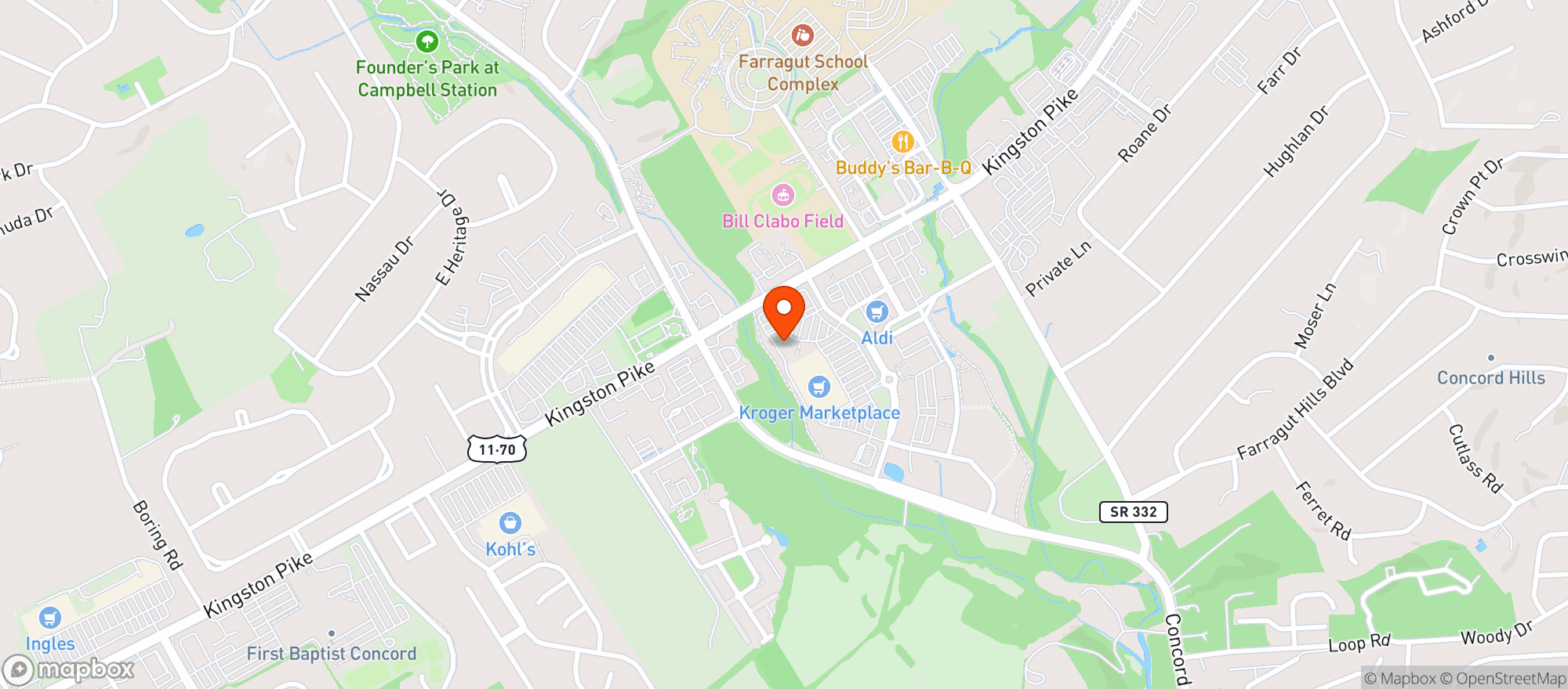 Map showing The Admiral Pub