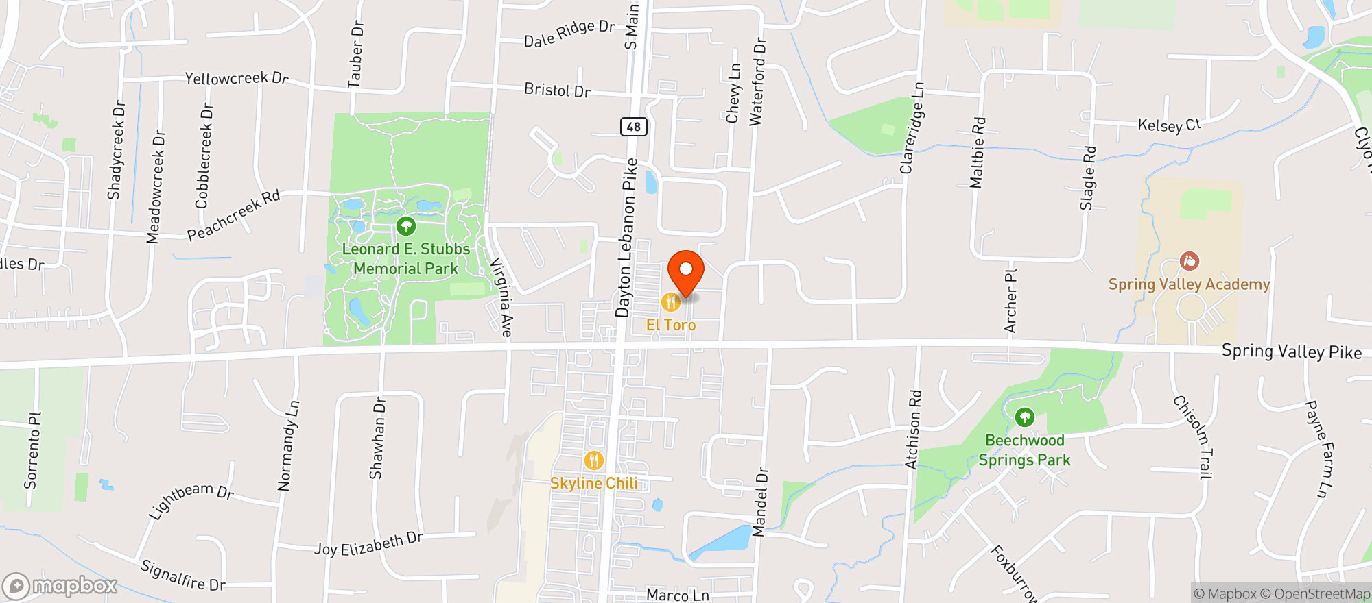 Map showing Centerville Liquor & Wine