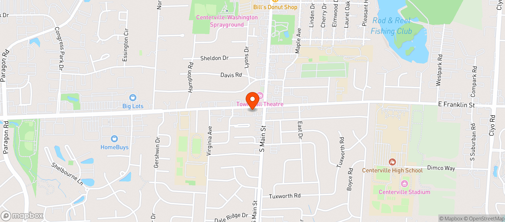 Map showing Meridien