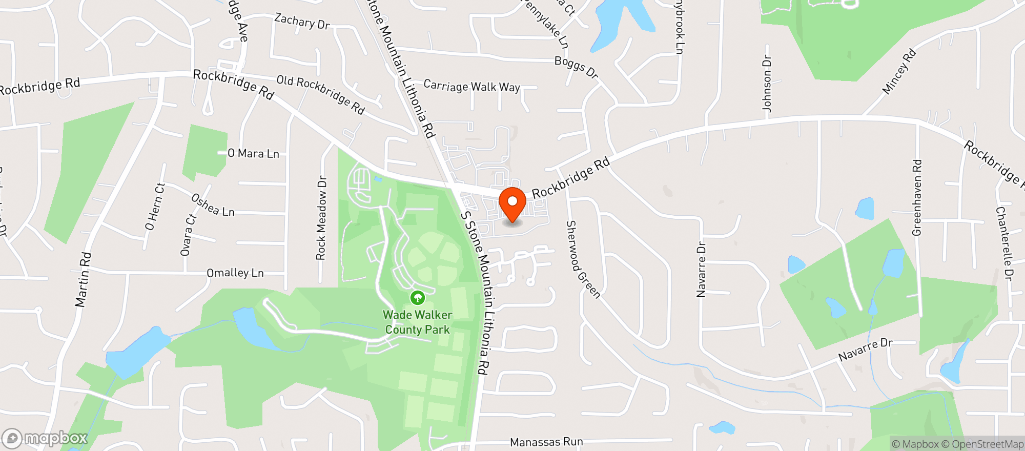 Map showing Food Depot #47 - Rockbridge Rd