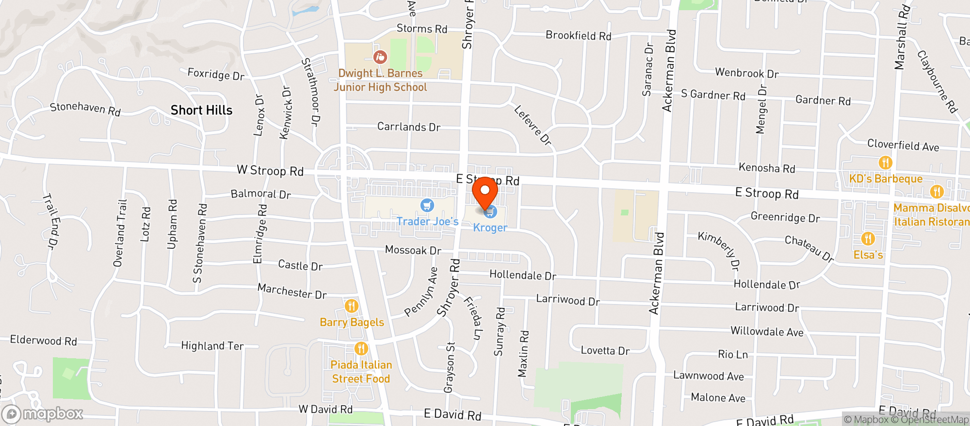 Map showing Cincinnati/Dayton (014) - 00826 - Eichelberger Shopping Center