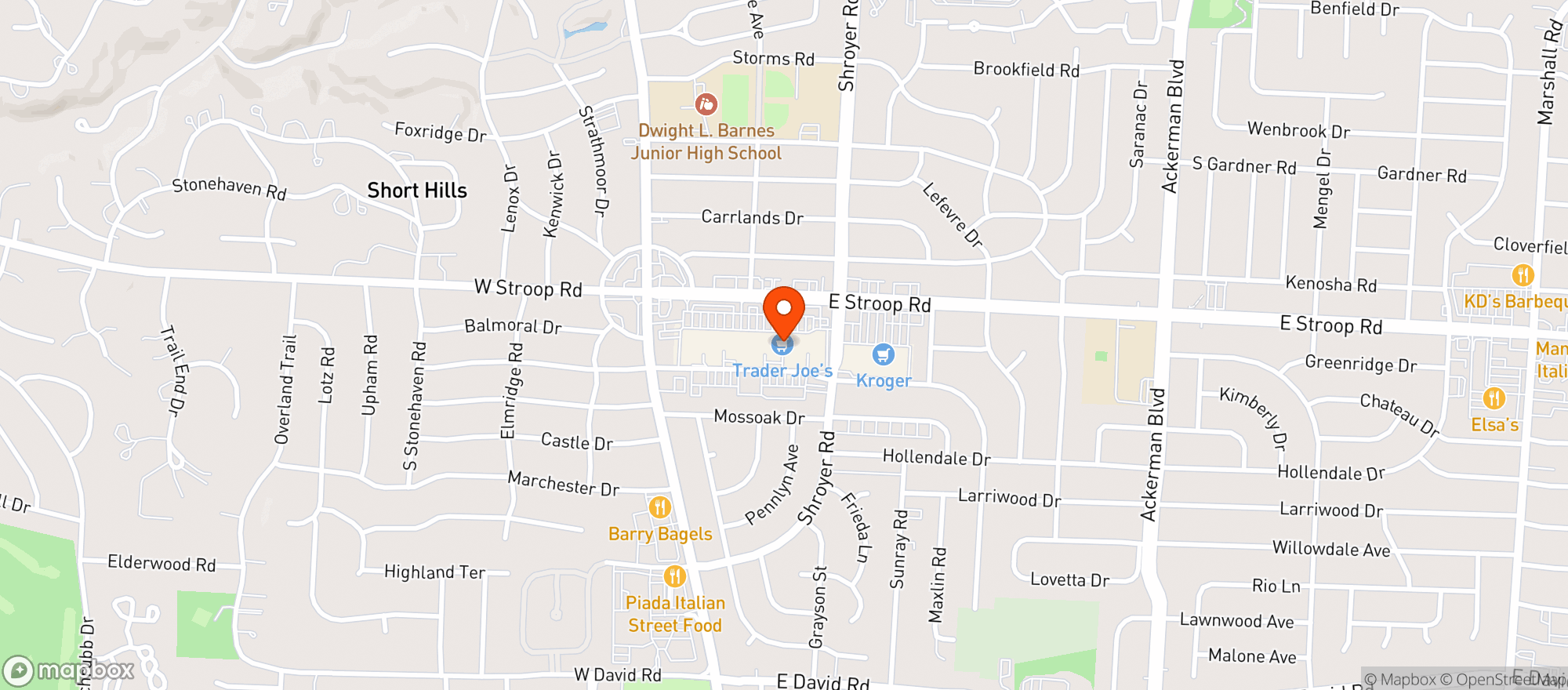 Map showing Trader Joe's