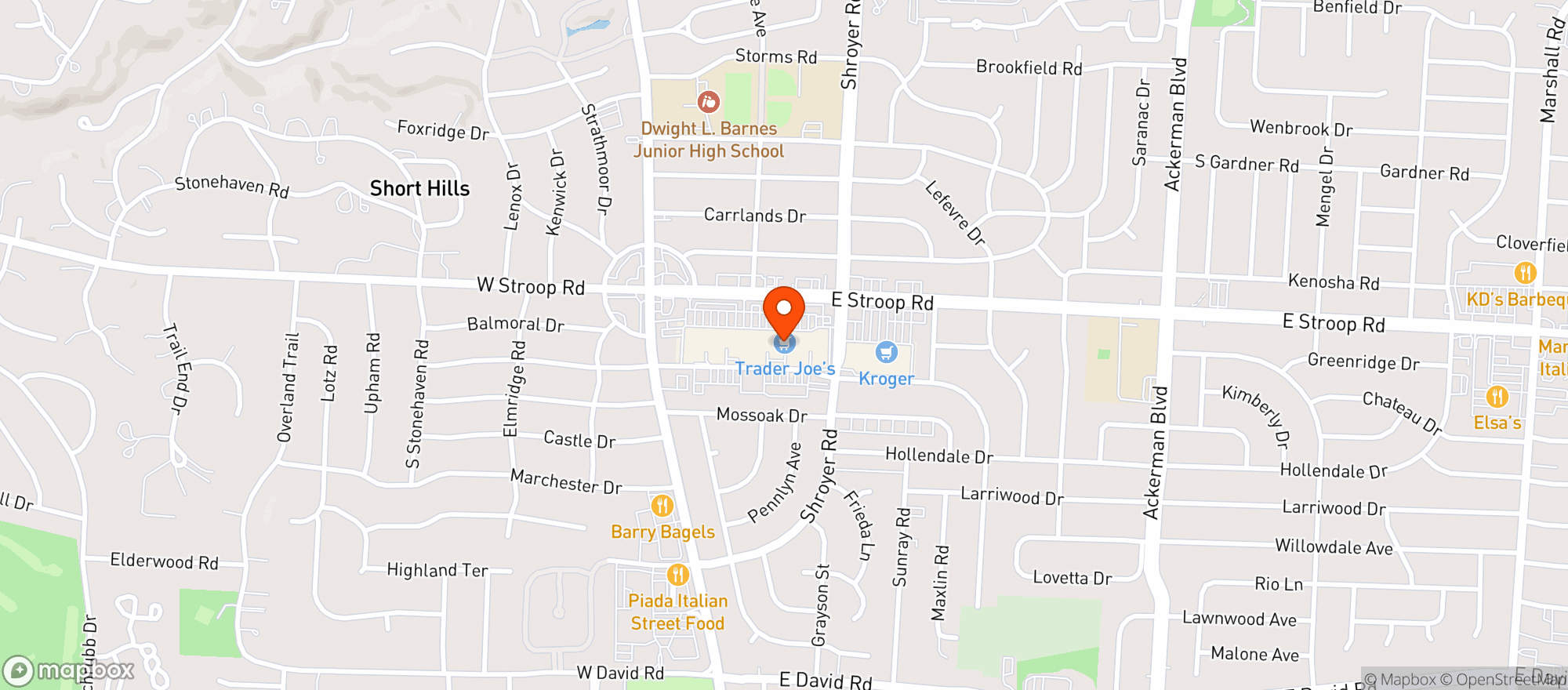 Map showing Trader Joes #673