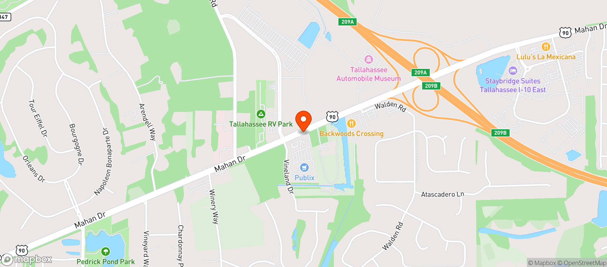 Map showing Backwoods Crossing