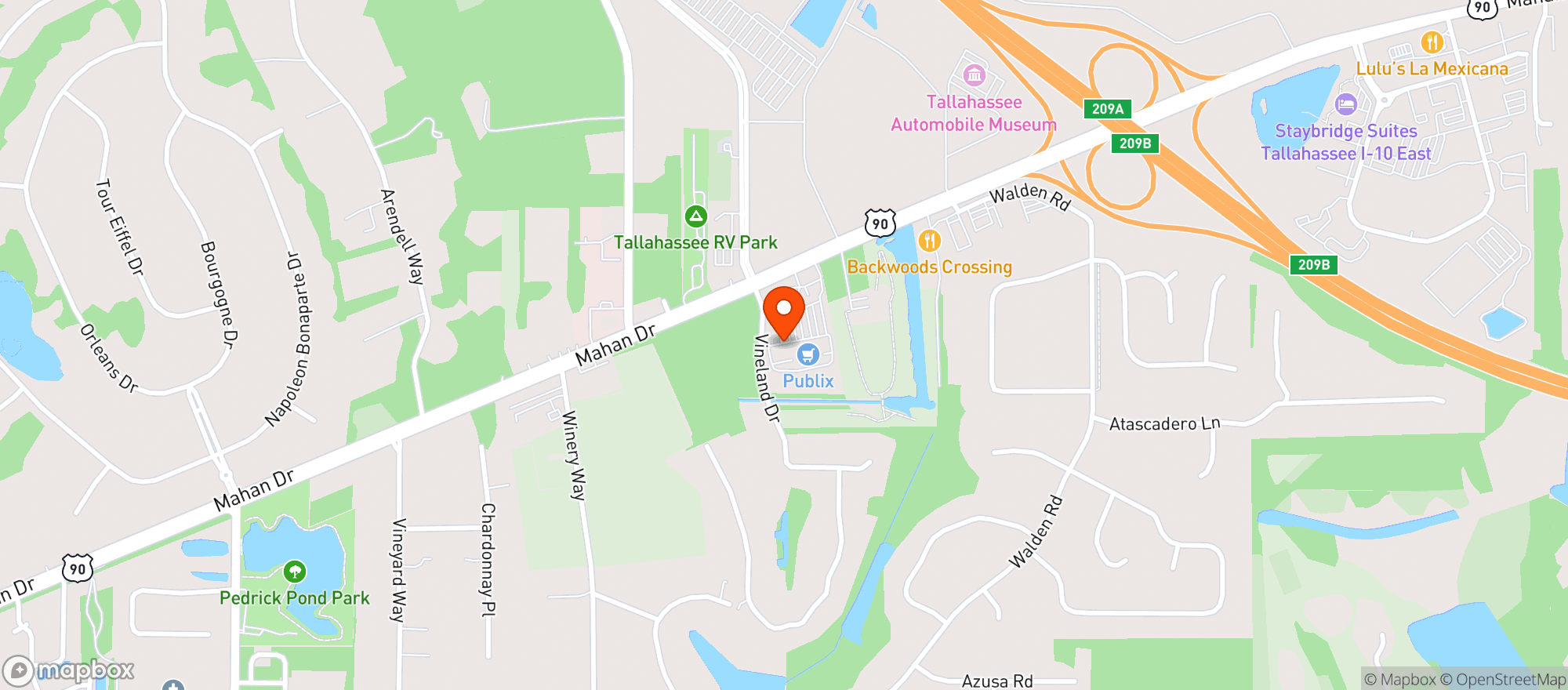 Map showing Publix Super Market