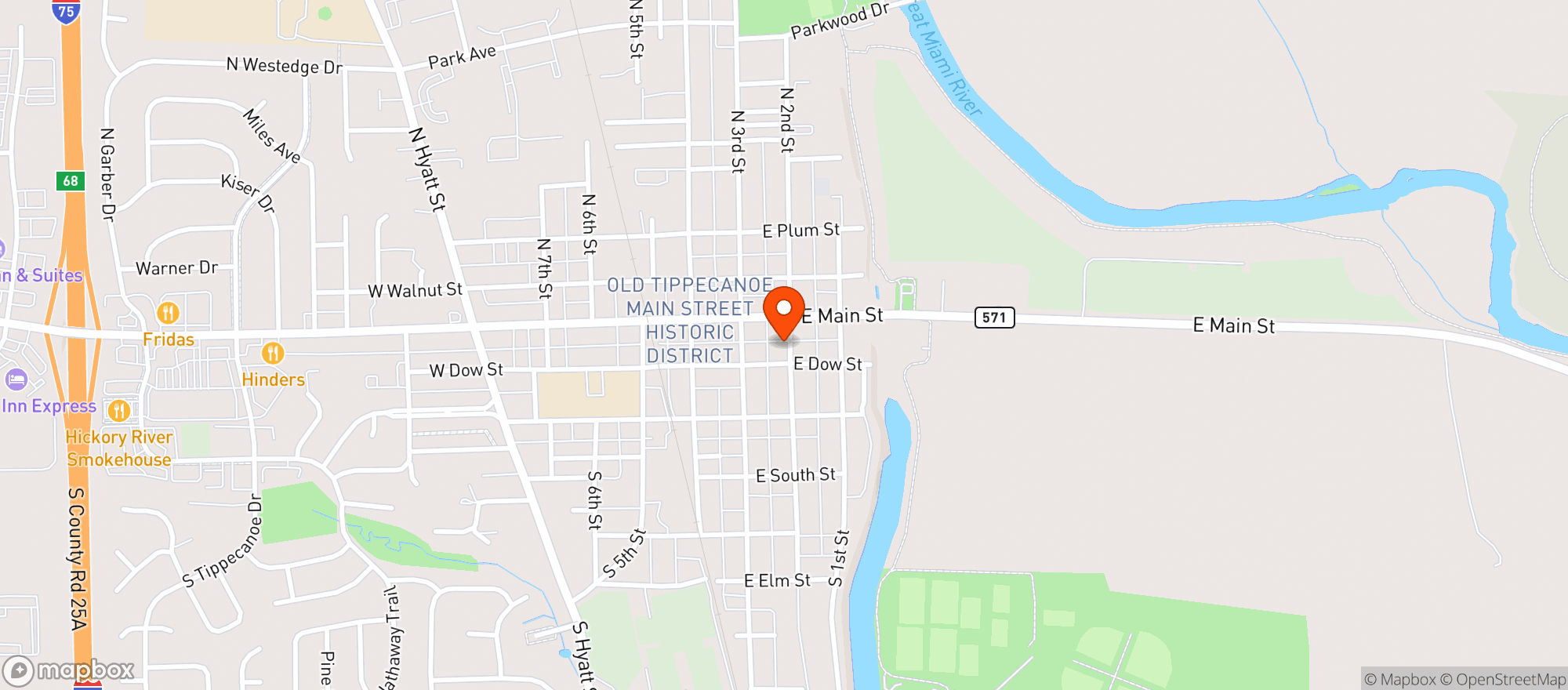 Map showing Chaffee's Brew House