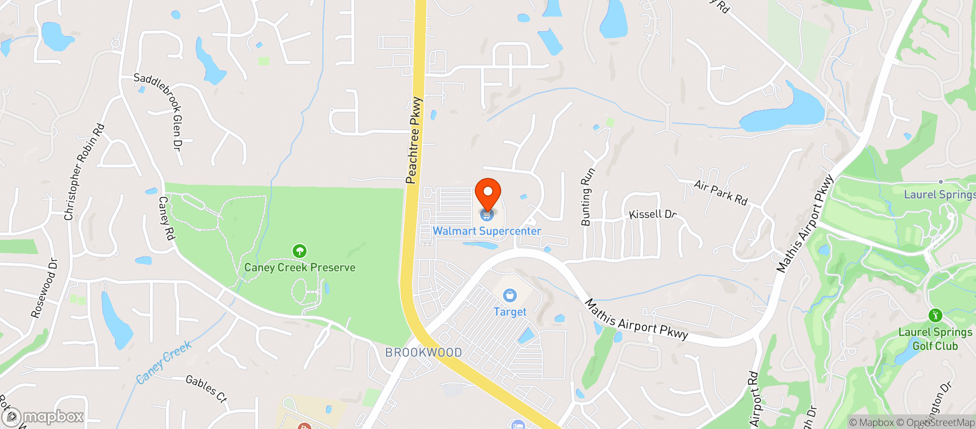 Map showing Walmart Supercenter