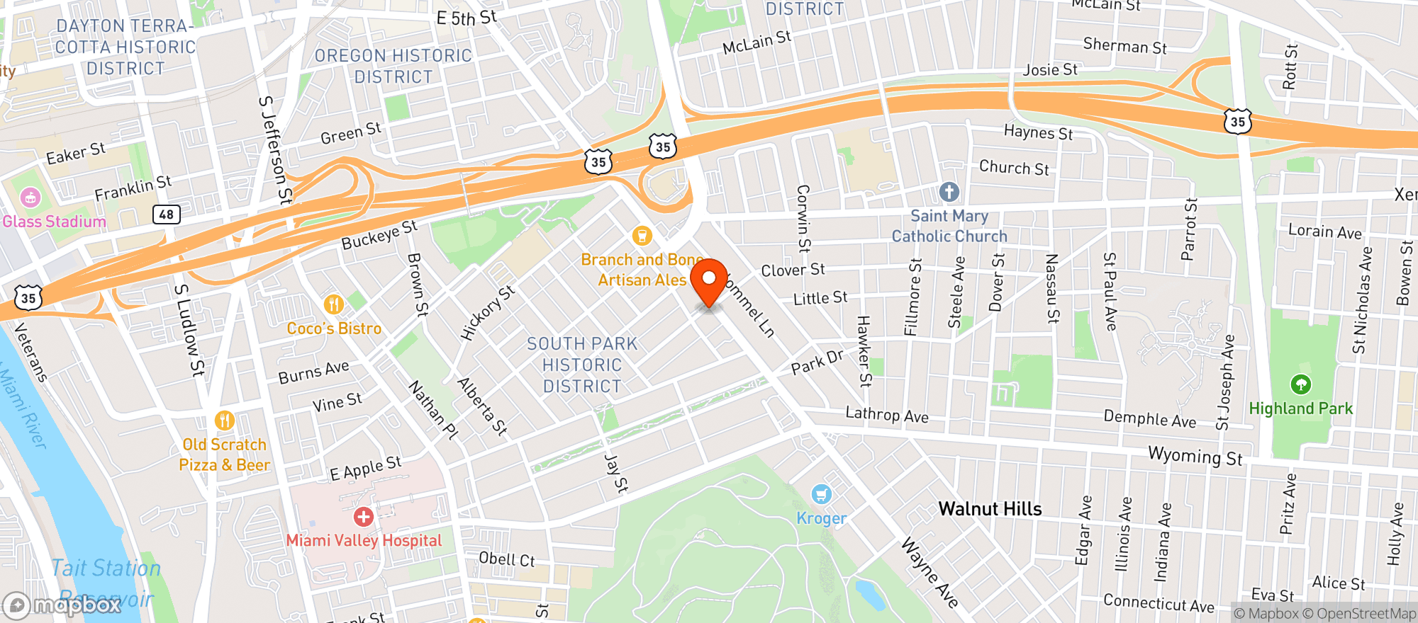 Map showing Gather