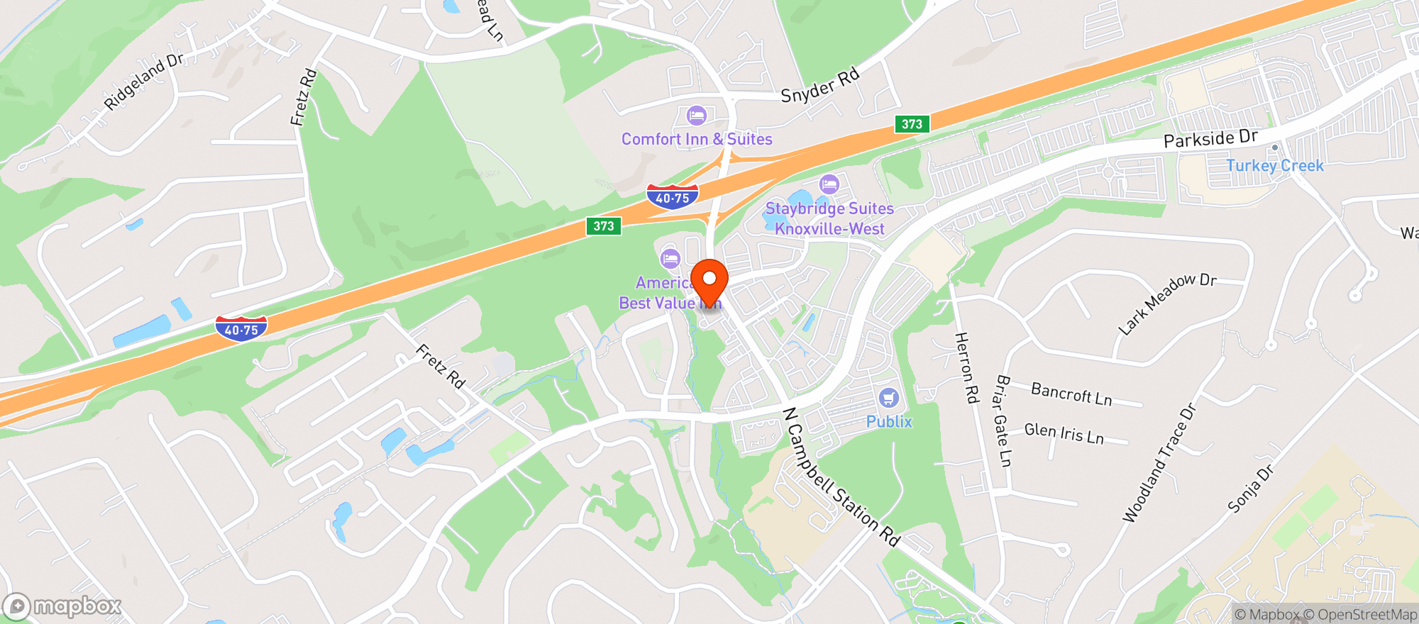 Map showing Campbell Station Wine & Spirits