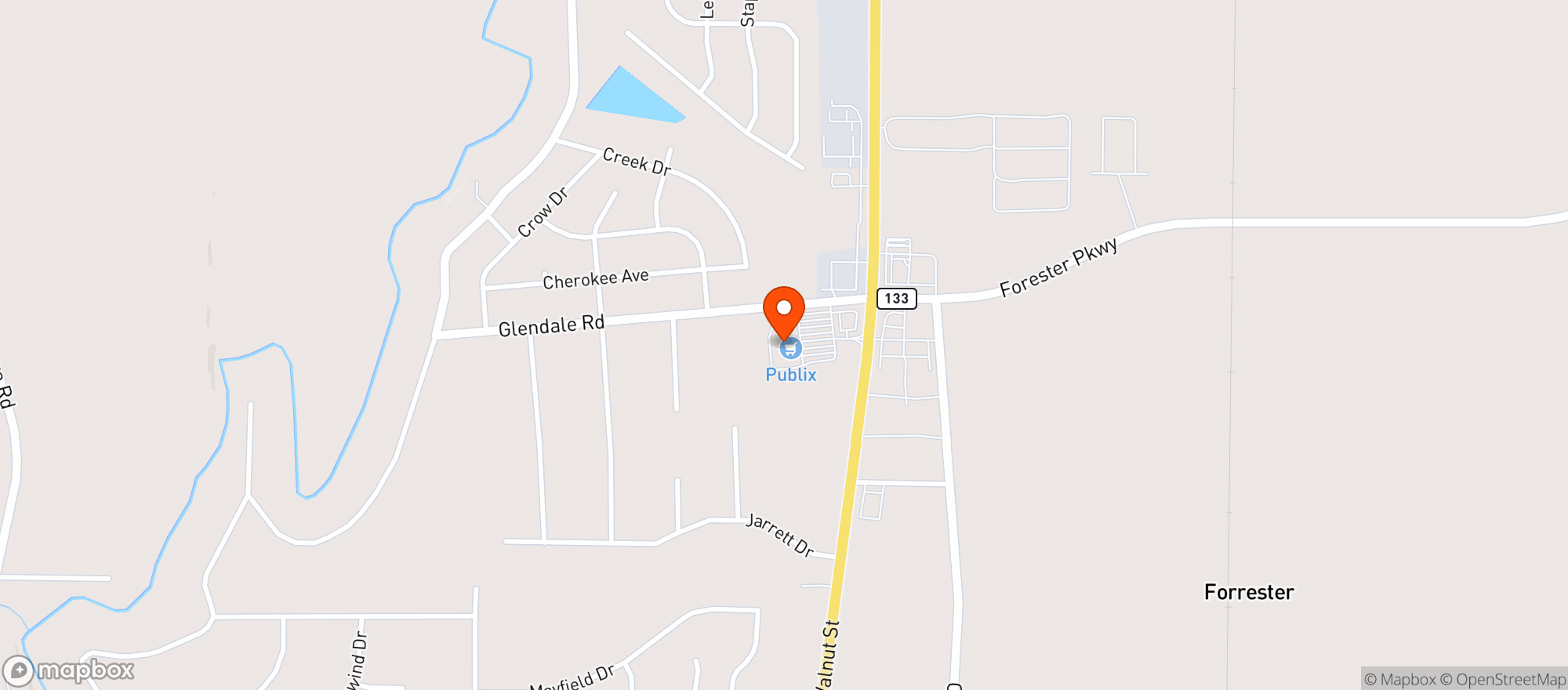 Map showing Publix