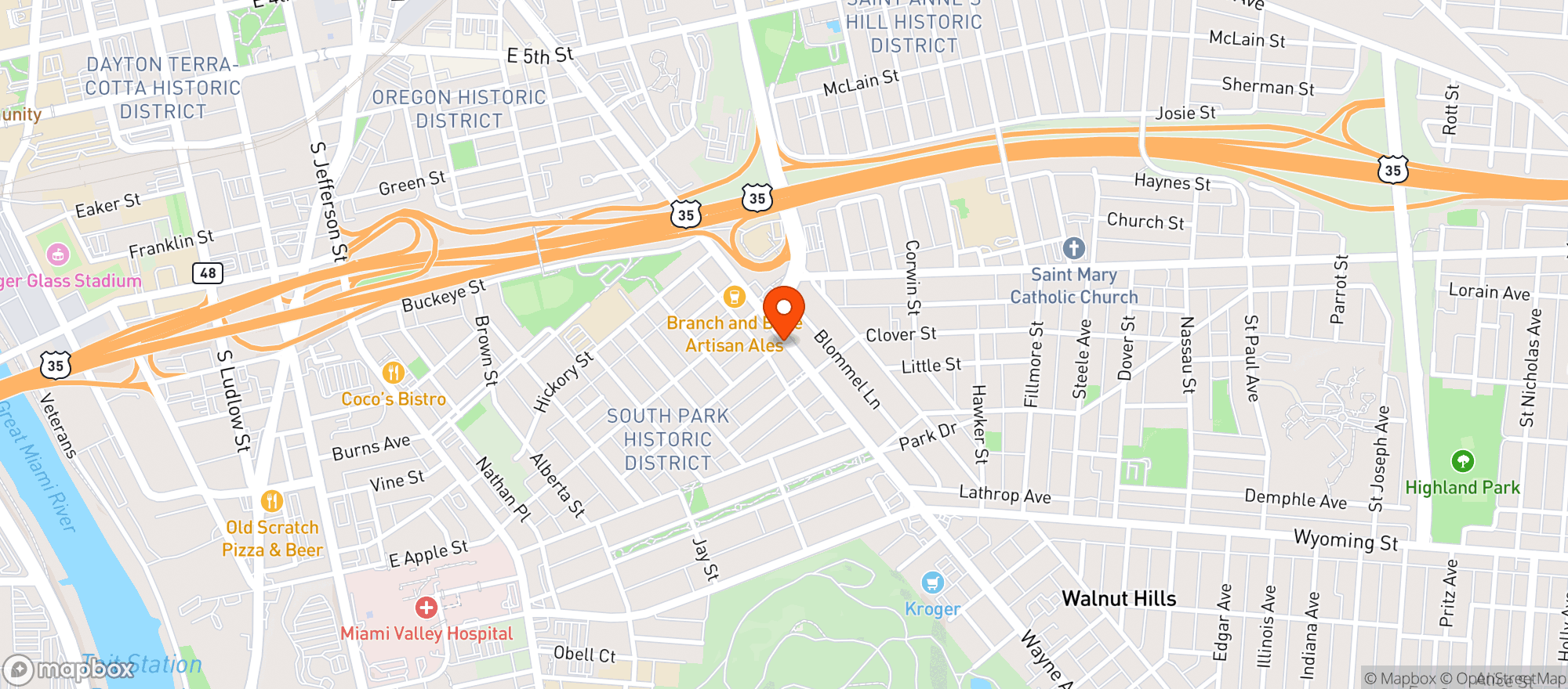 Map showing THE SILVER SLIPPER