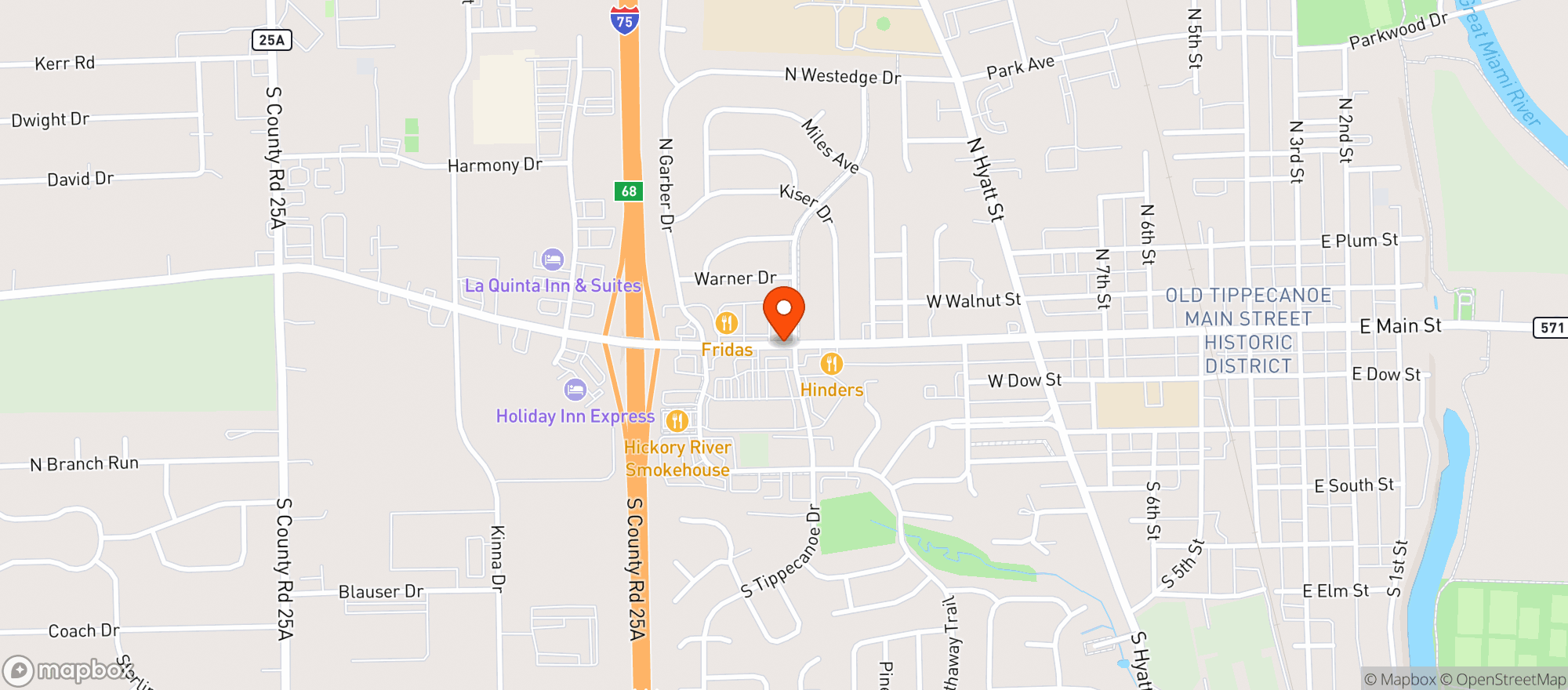 Map showing Miami Valley Wine And Spirits