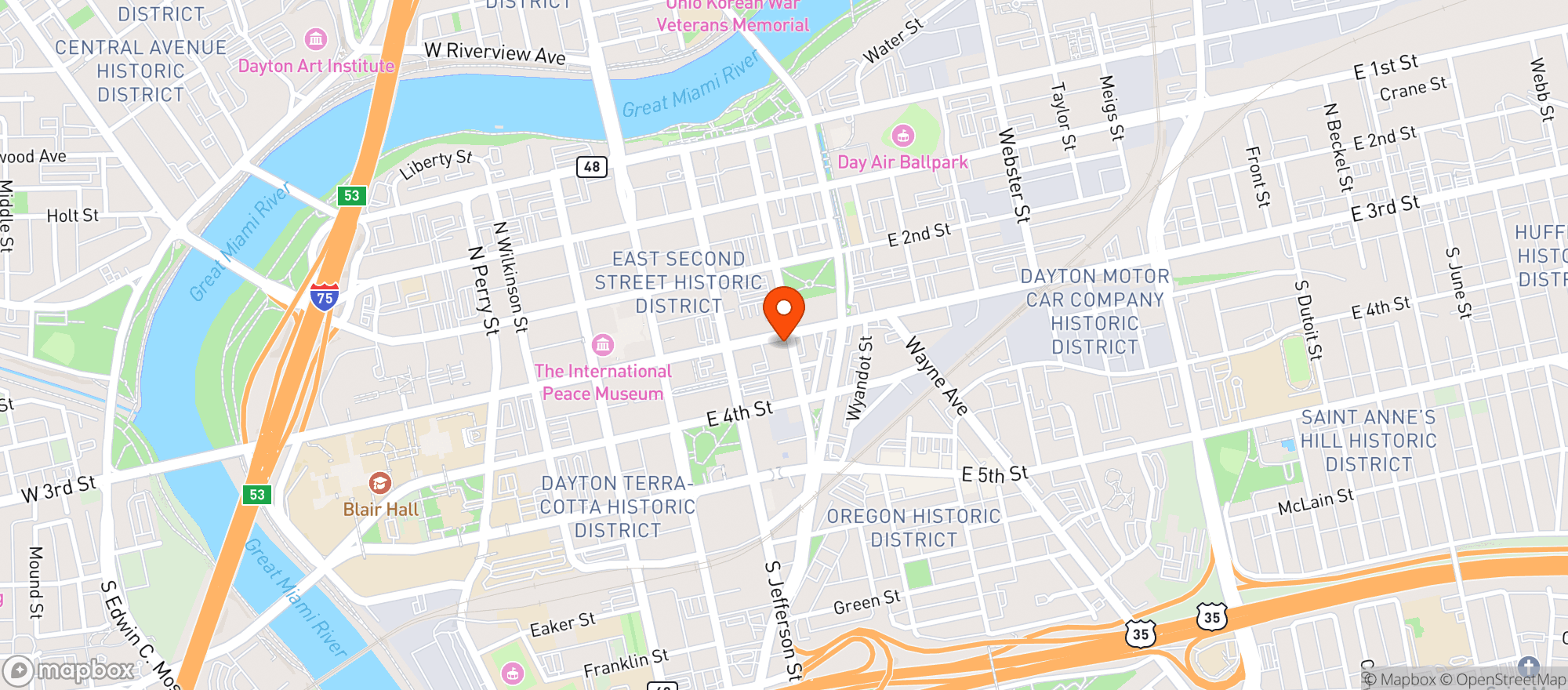 Map showing Teapot Cafe Lounge
