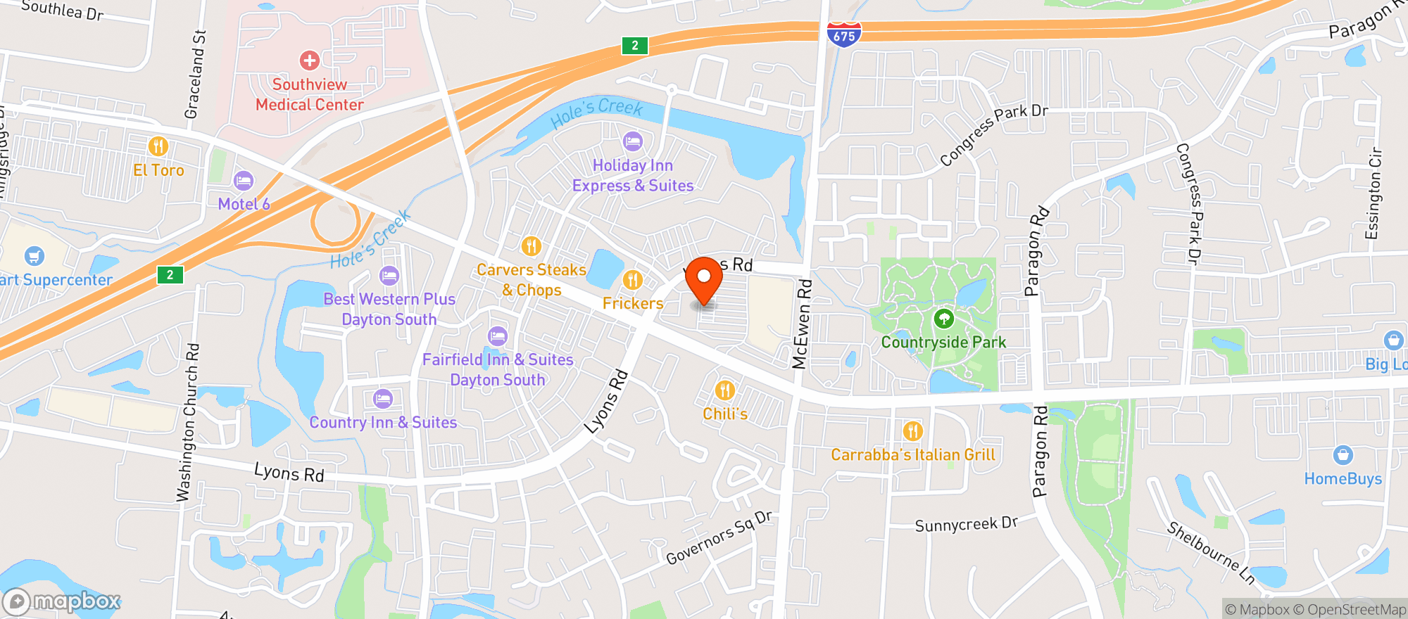 Map showing Sams Club