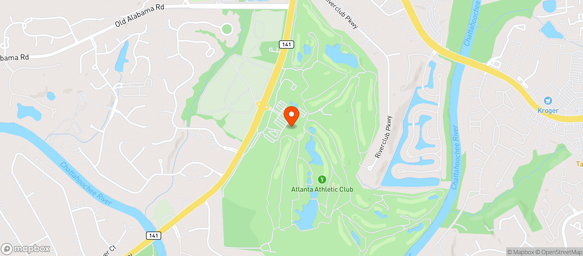 Map showing Atlanta Athletic Club
