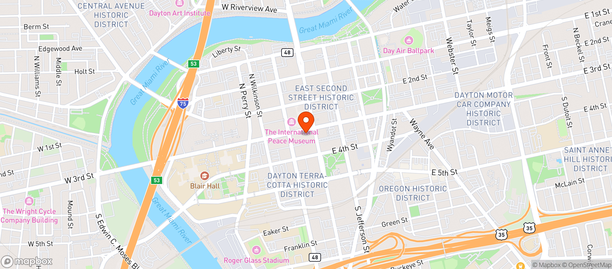 Map showing Hilton Garden Inn