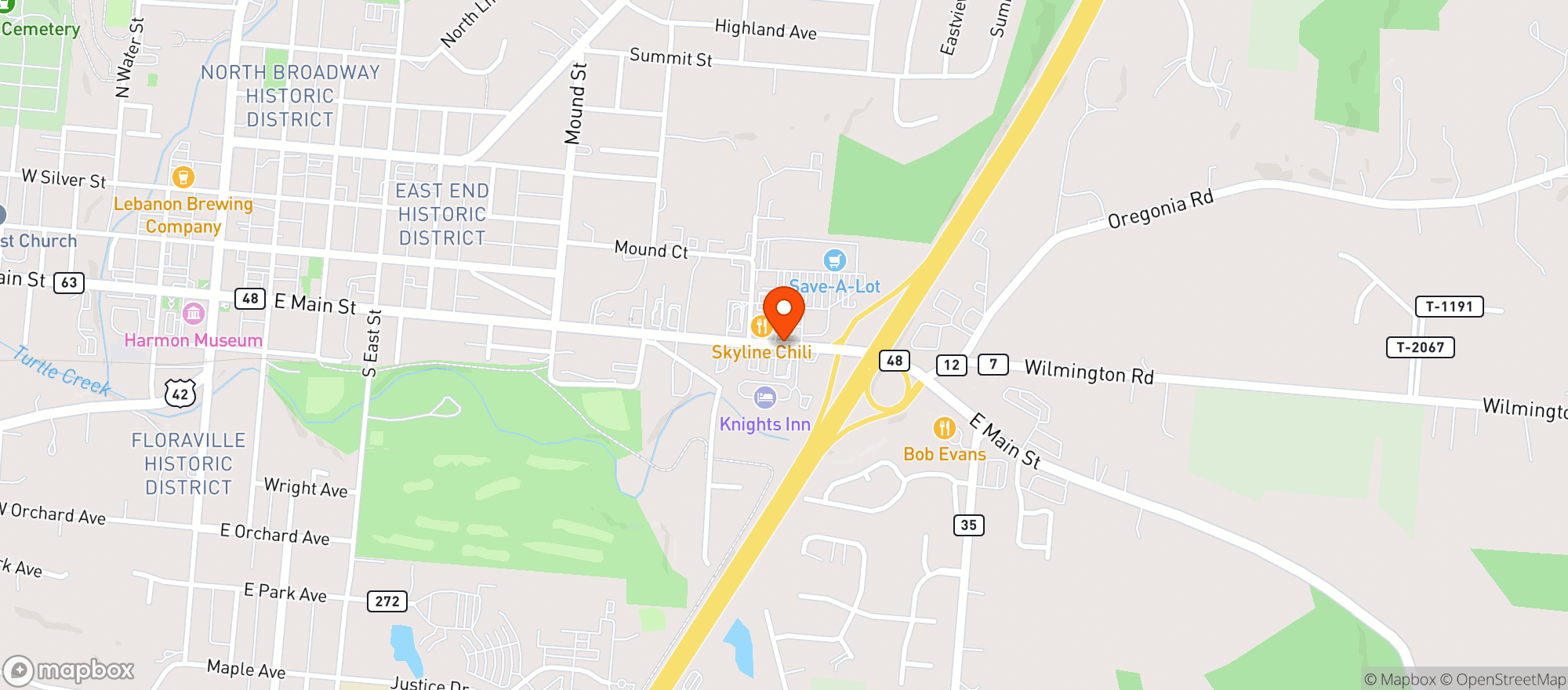 Map showing Speedway