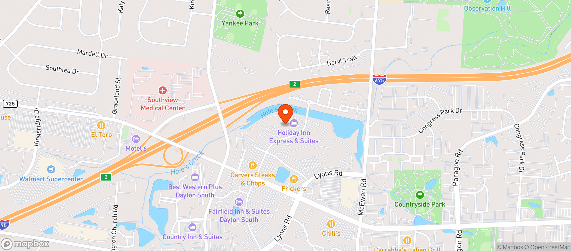 Map showing The Chop House
