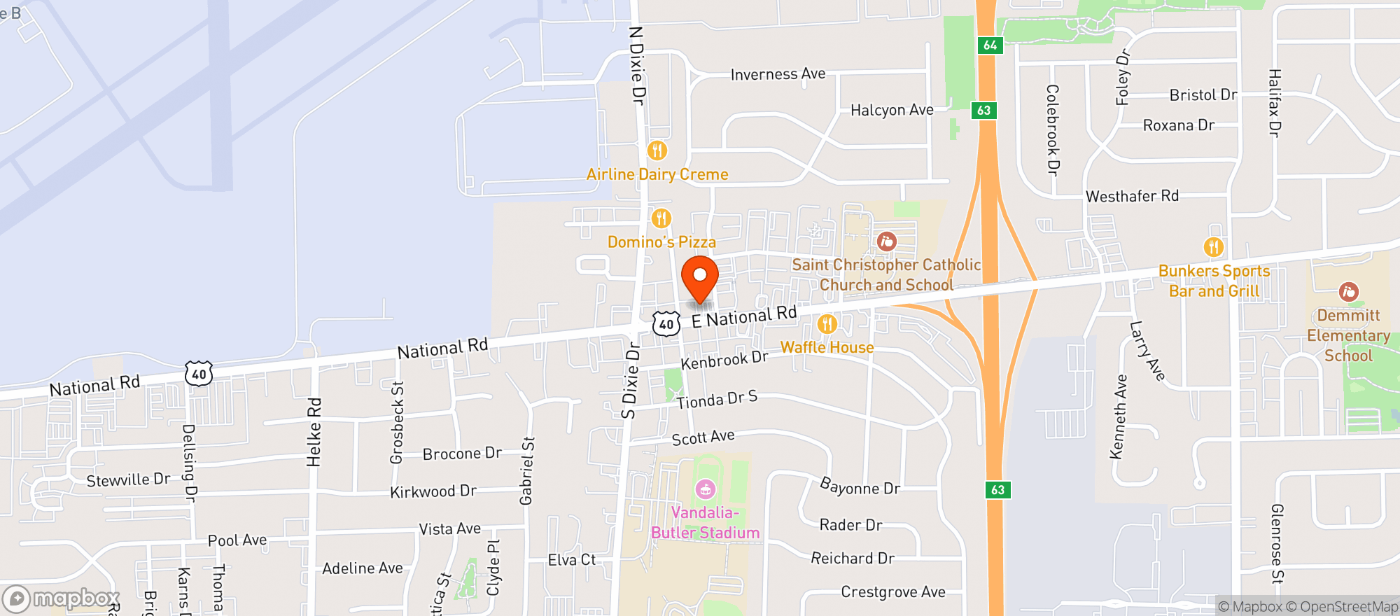 Map showing BP - VANDALIA