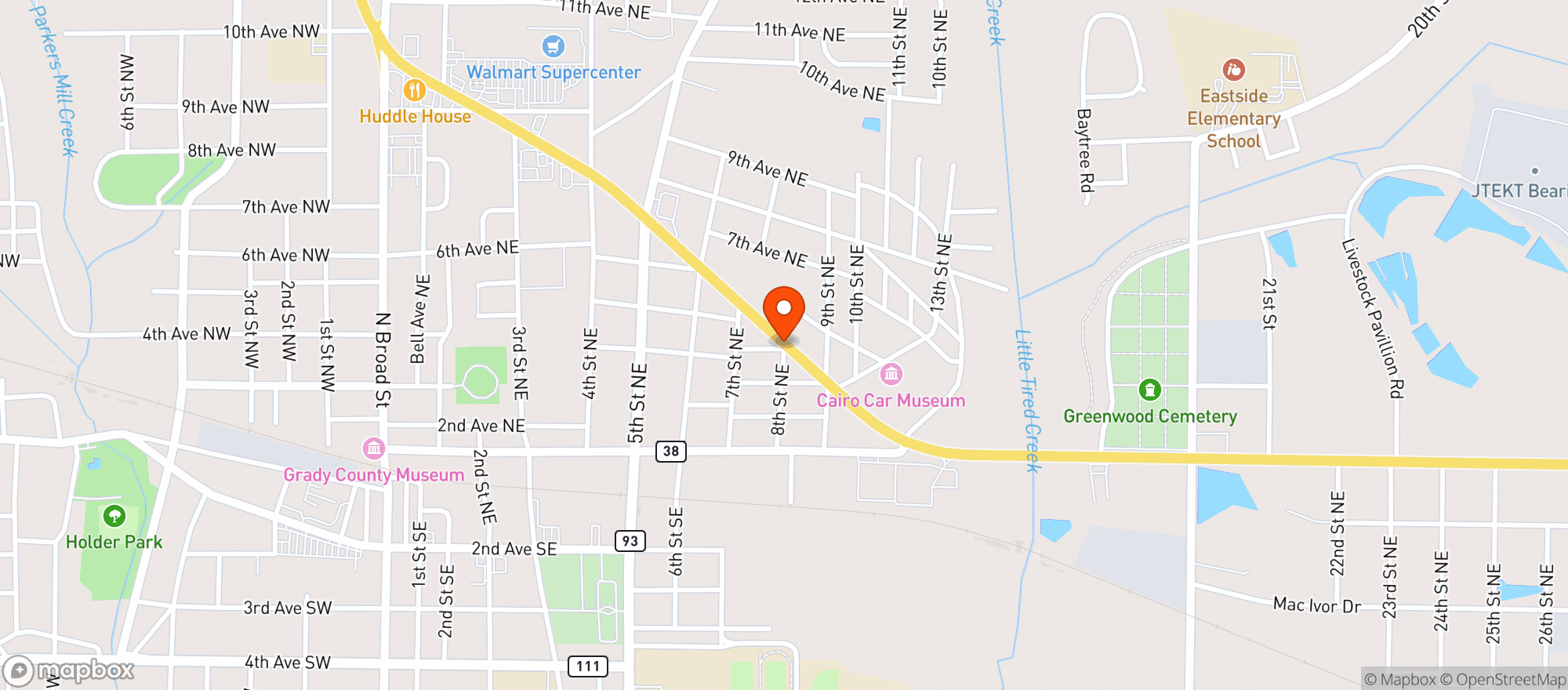 Map showing Sweet Georgia Bottle Shop