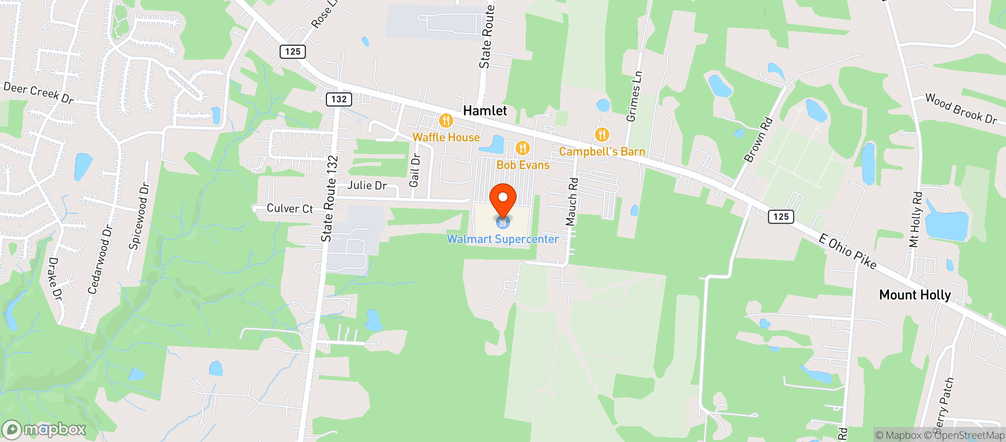 Map showing Walmart Supercenter #3342