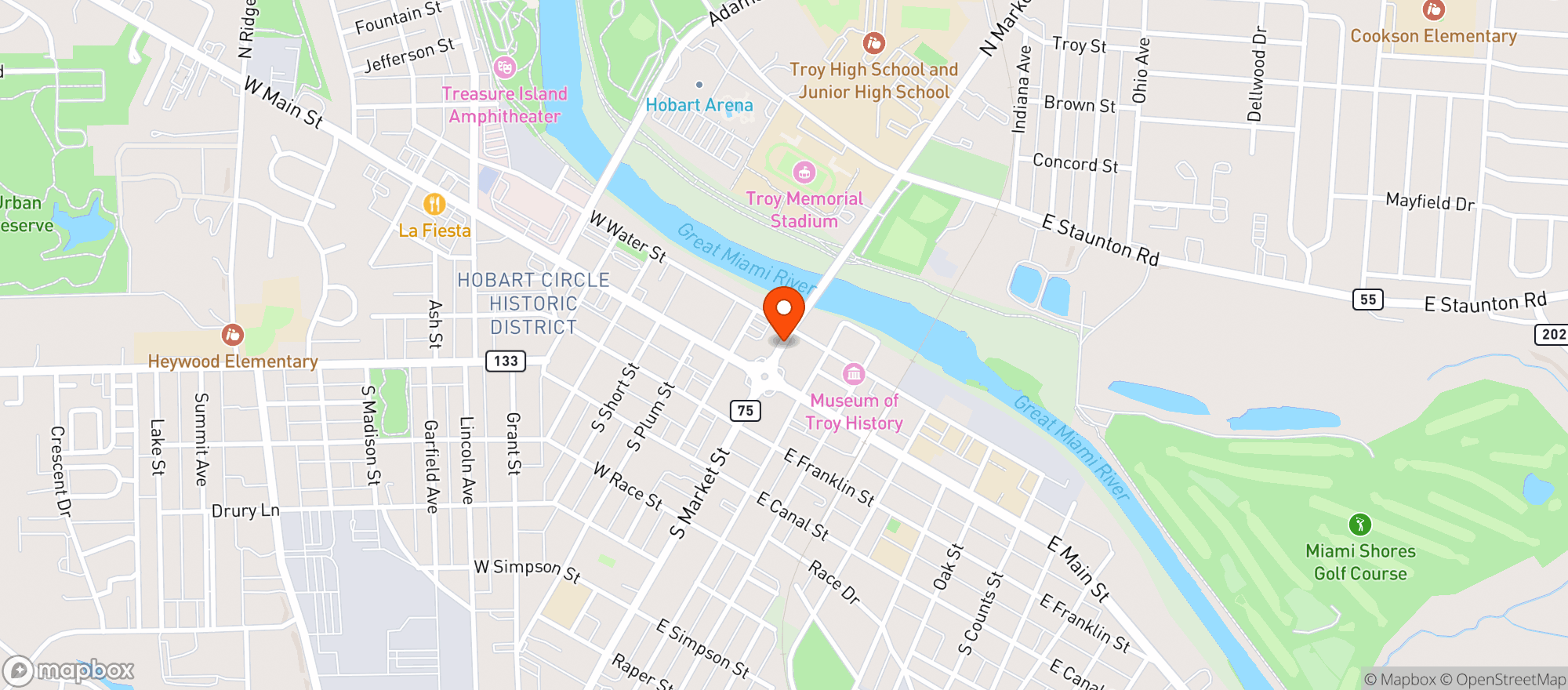 Map showing Submarine House