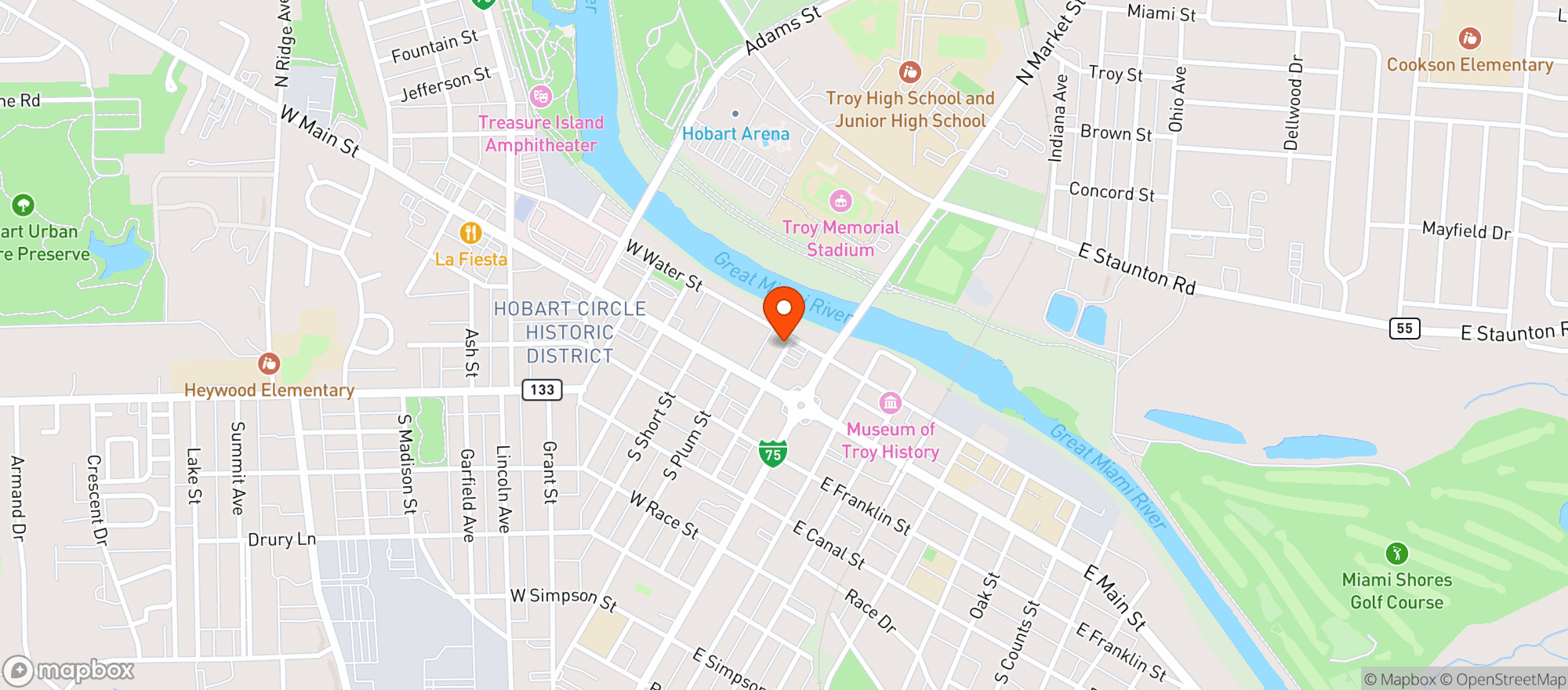 Map showing Craft Event Bar