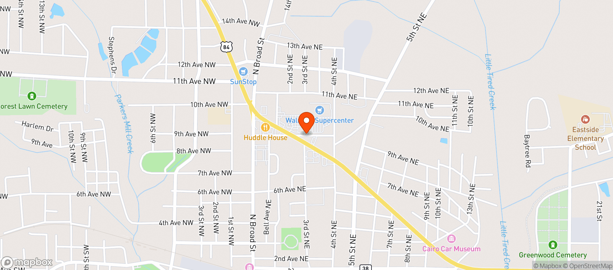 Map showing Walmart Supercenter